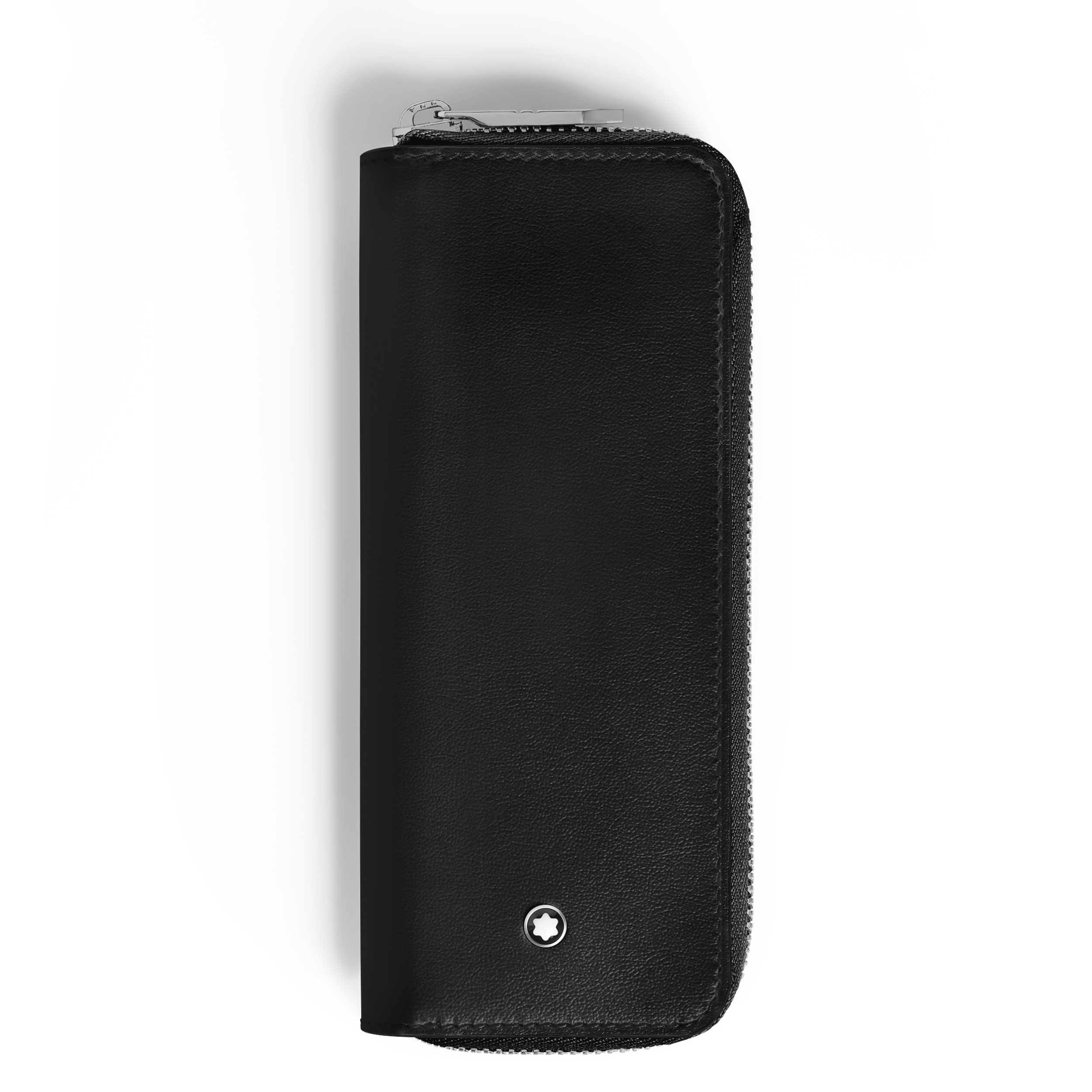 Montblanc - 2-Pen Pouch With Zip In Meisterstück Leather - Leather - Mb221452 - Pen Pouches   Black