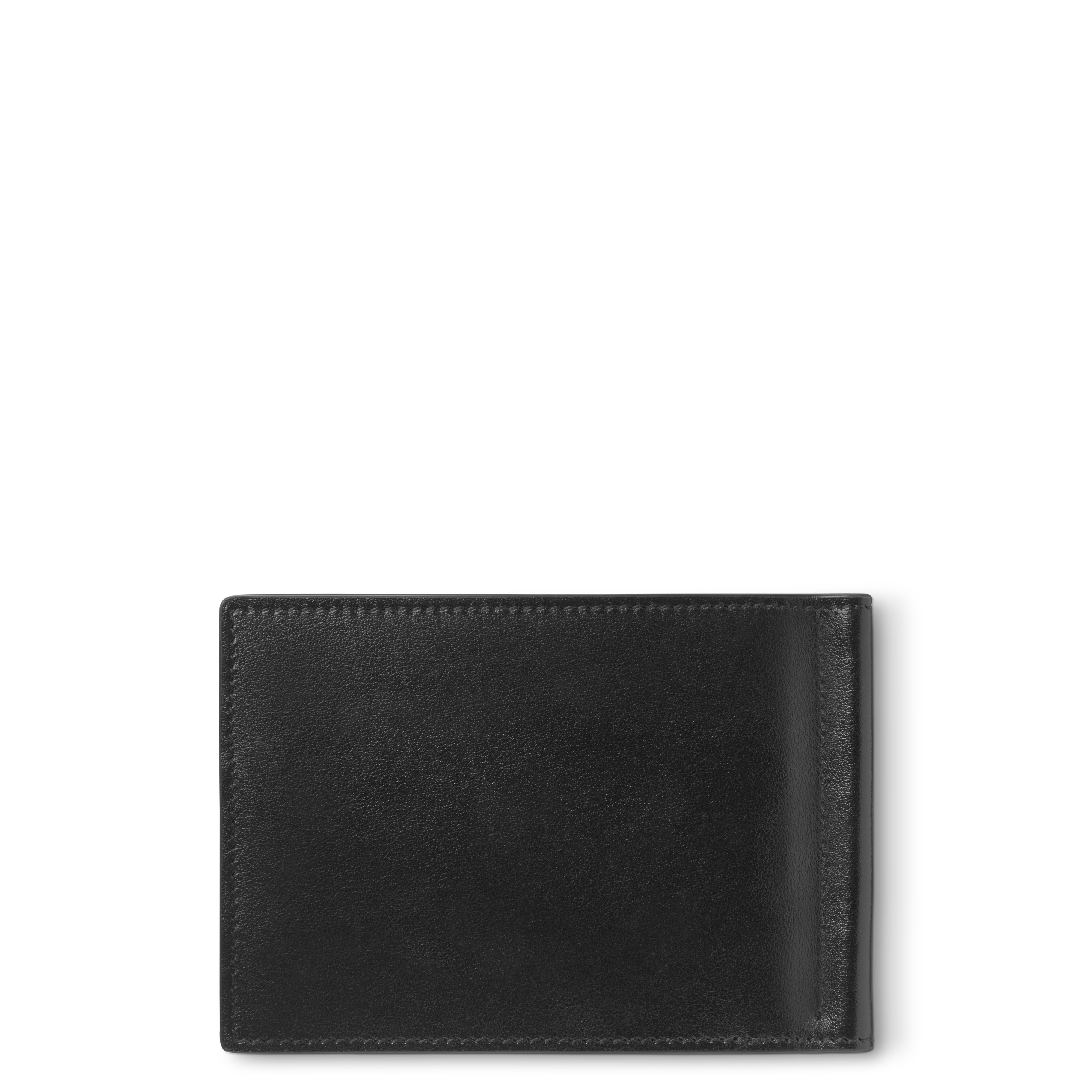  Montblanc - Brieftasche 6 Cc Mit Geldscheinklammer Aus Meisterstück Leder - Schwarz - Leder - Mb198313 - Brieftaschen 