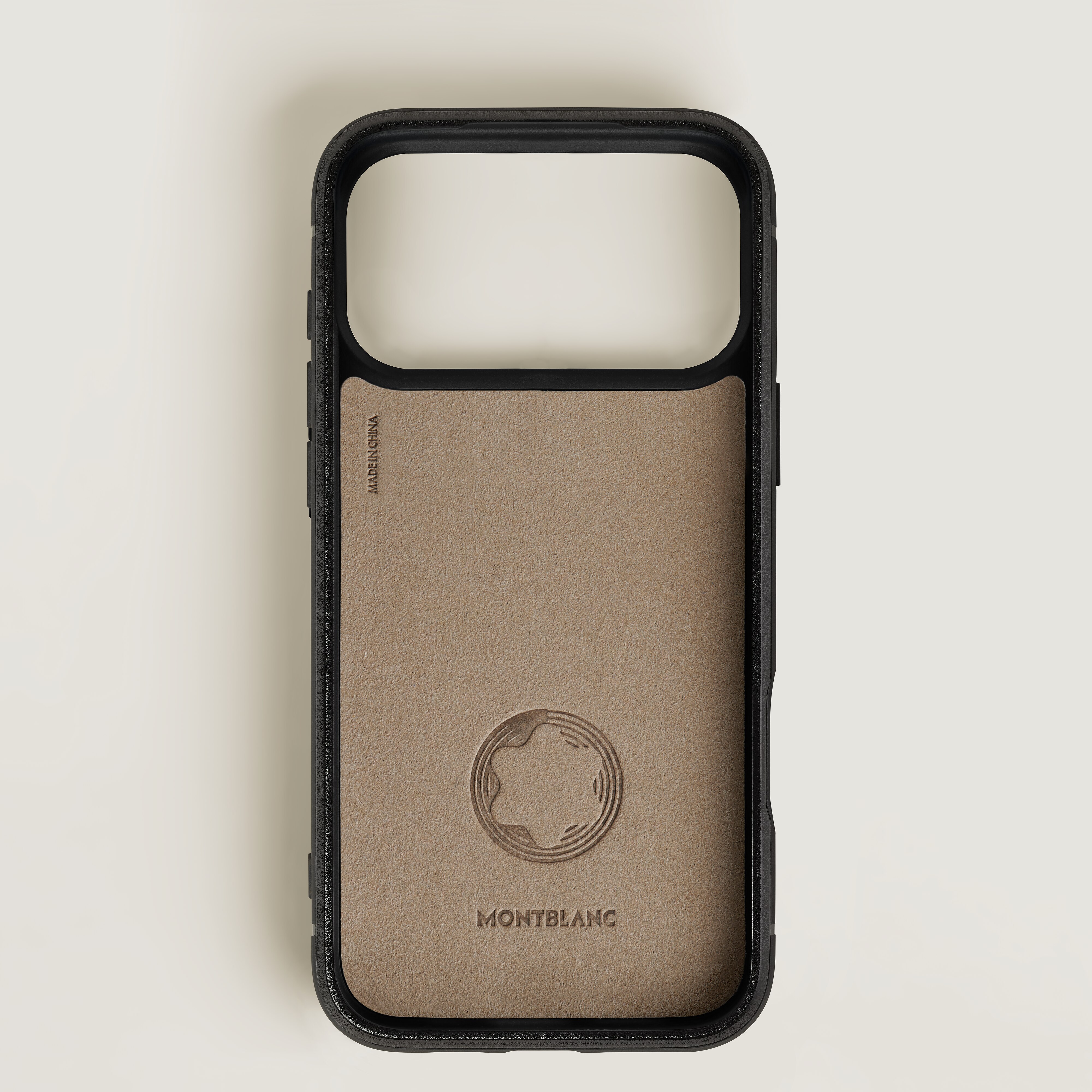  Montblanc - Schutzhülle Für Iphone 17 Pro Max Mit 2 Cc Aus Extreme Leder - Khaki - Leder - Mb221668 - Telefonetuis & Telefonhüllen 