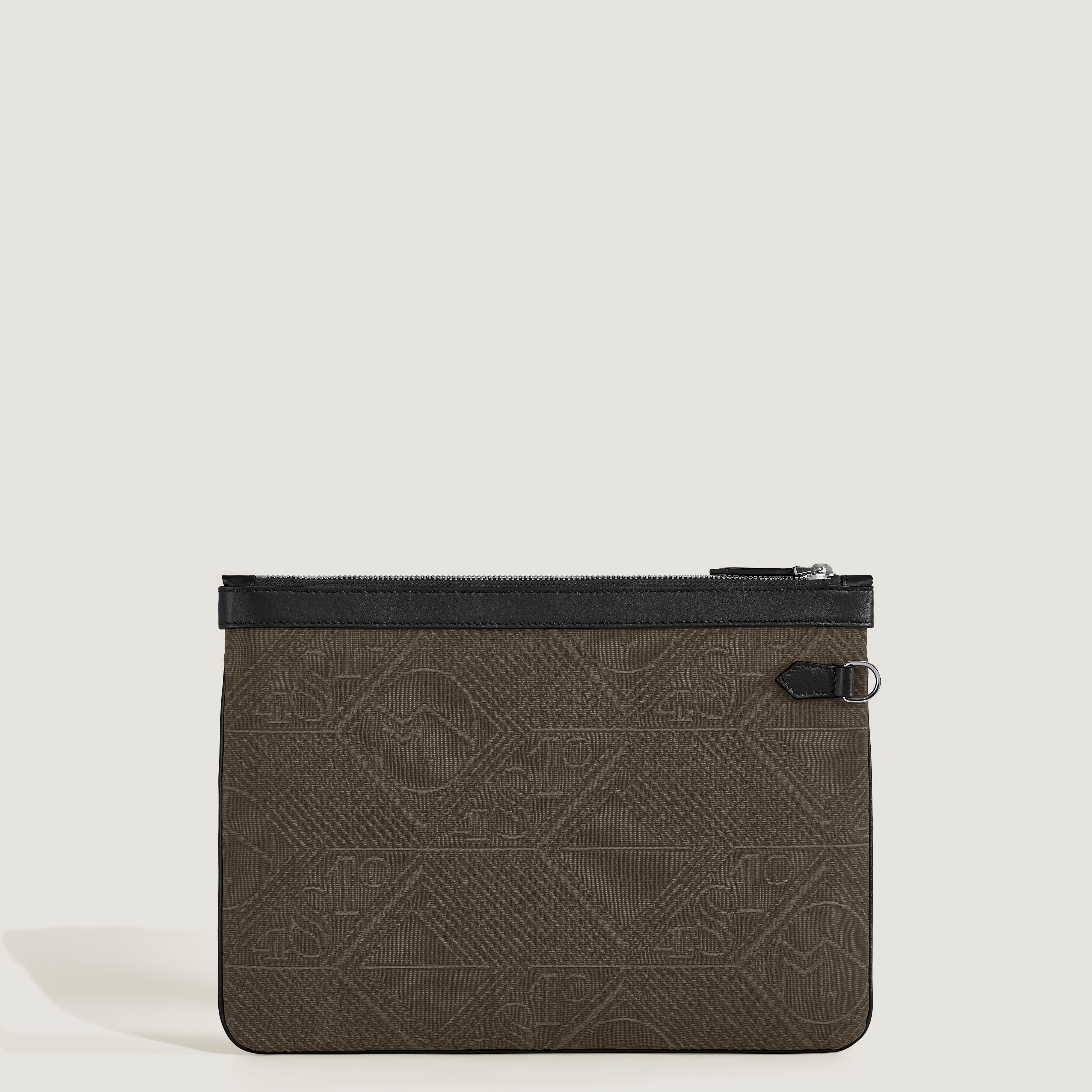  Montblanc - Pochette En Tissu Jacquard 4810 - Kaki - Tissu Et Cuir - Mb220262 - Accessoires Pour Sac 