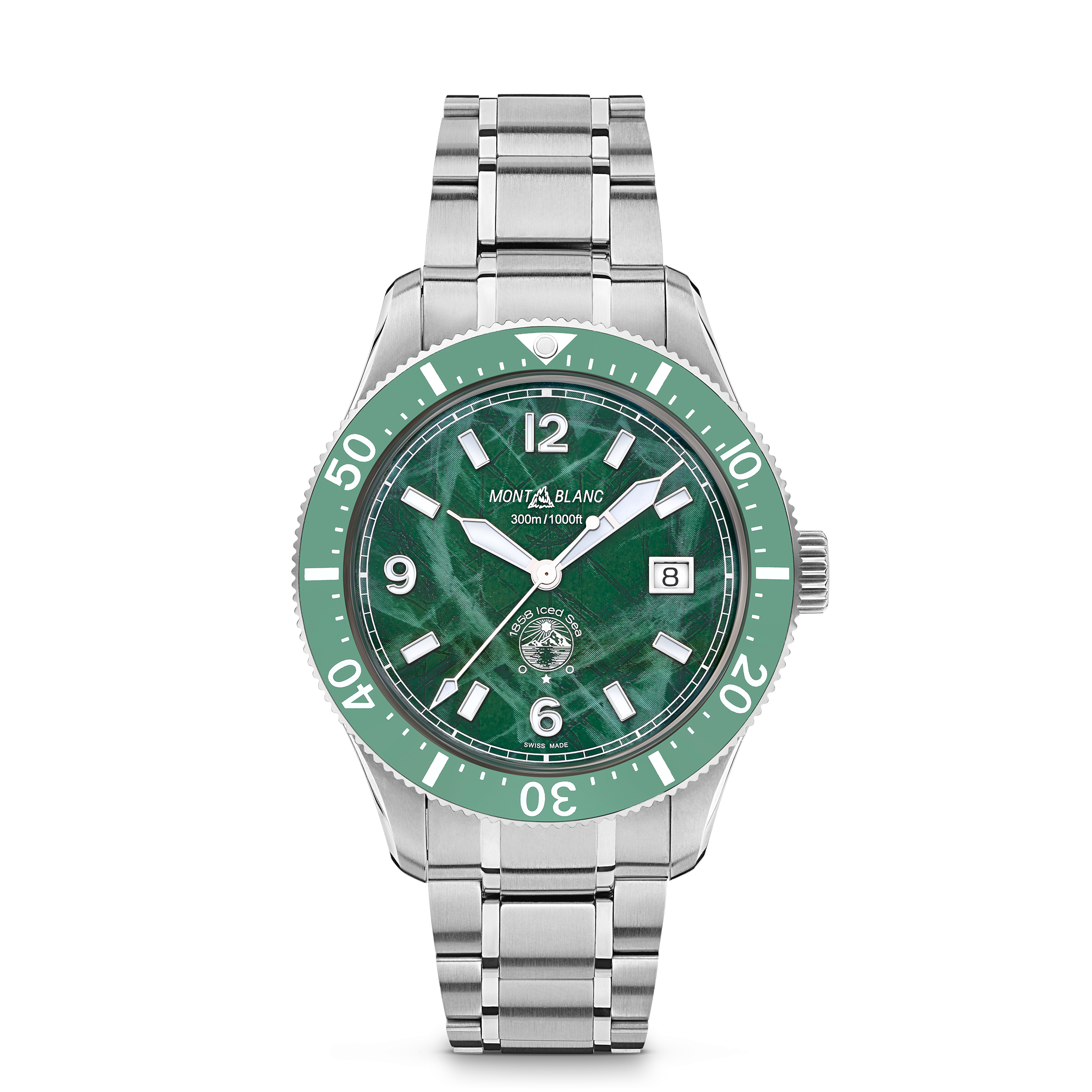 Montblanc - Iced Sea Automatic Date - Steel - Ceramic - Mb129373 - Watch Men's Green