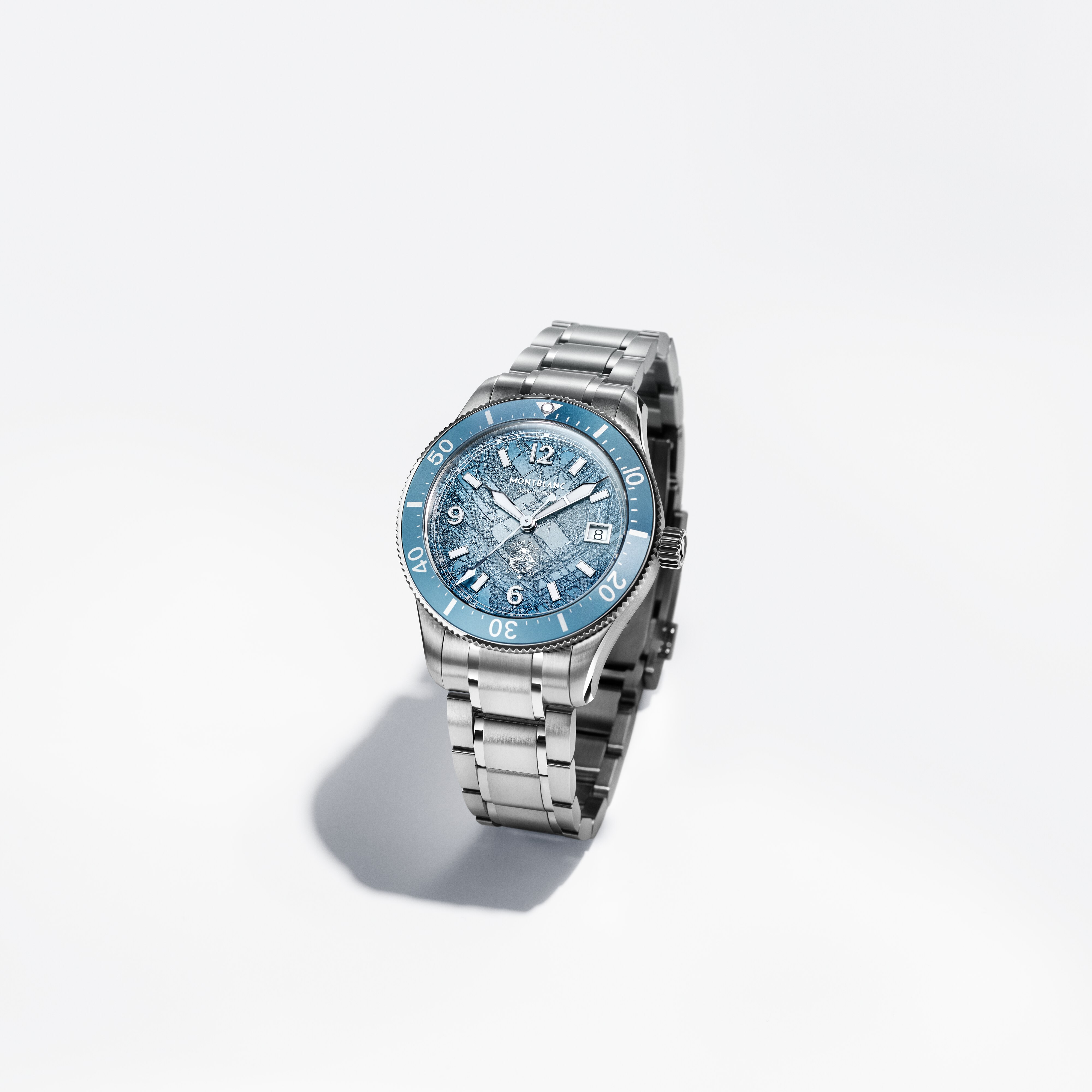  Montblanc - Montblanc Iced Sea Automatic Date 0 Oxygen - Hellblau - Stahl, Aluminium - Mb134022 - Uhr 