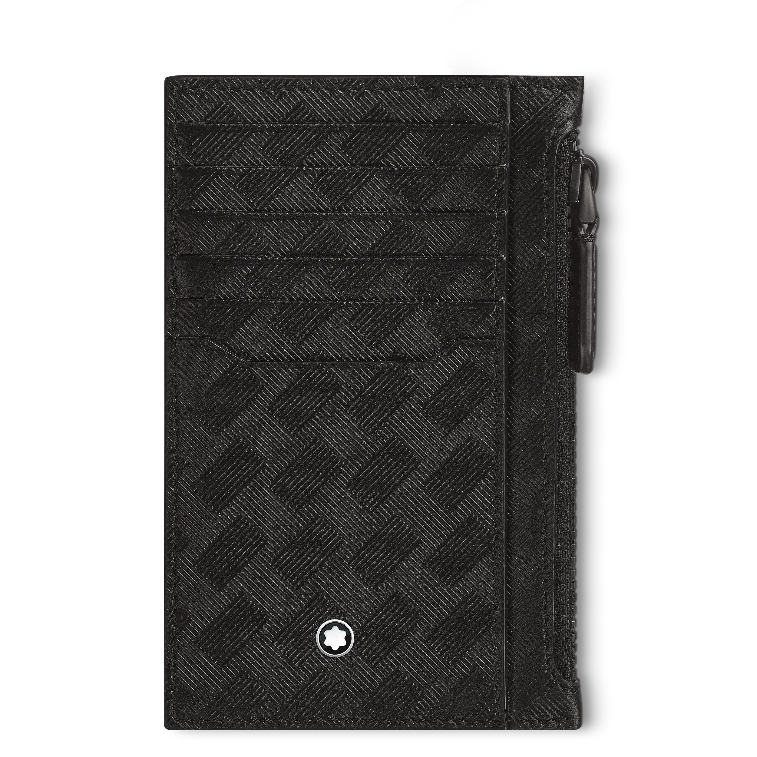 Montblanc - Card Holder 8Cc With Zip In Extreme Leather - Leather - Mb129976 - Card Holders   Black