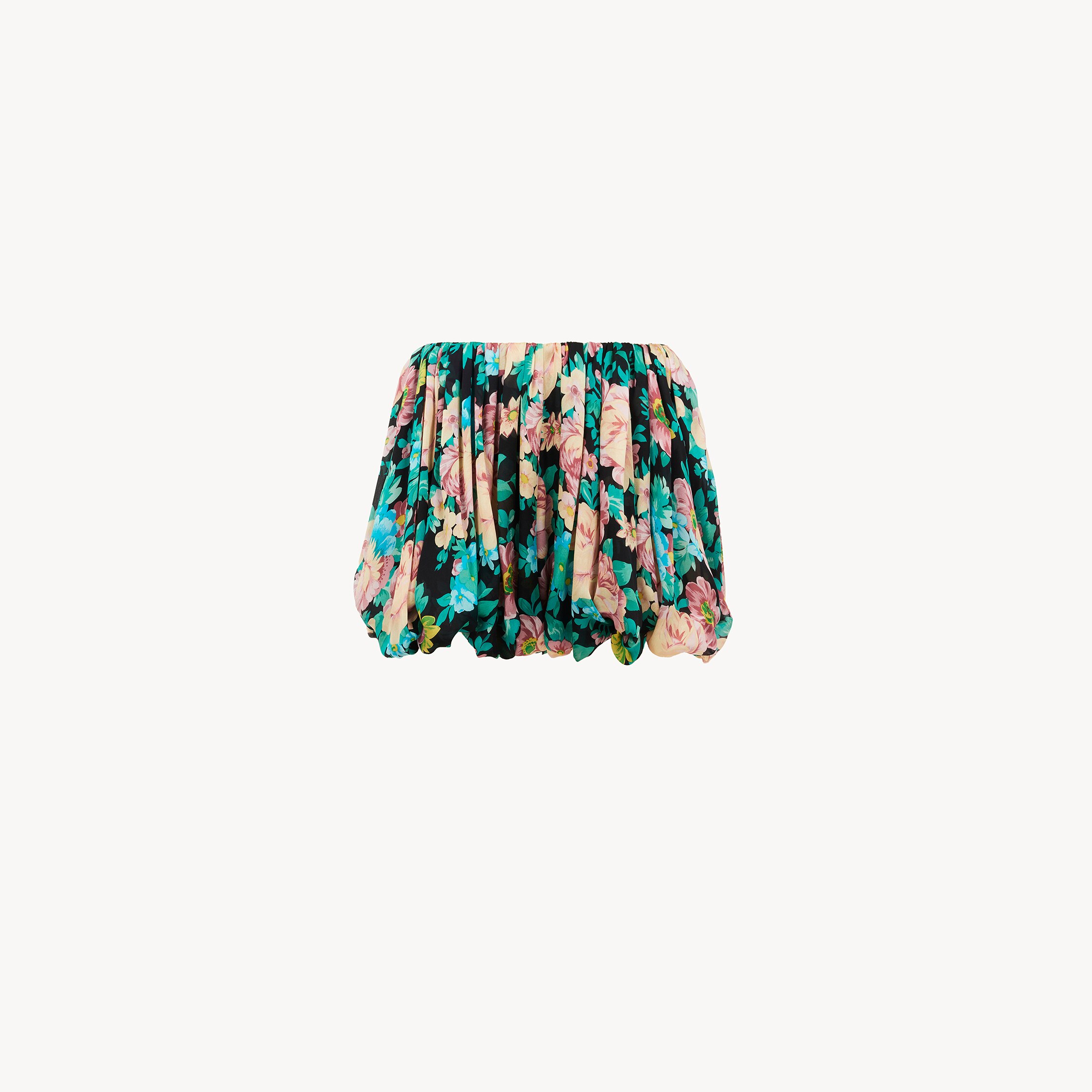 Chloé Mini-short Bloomer En Charmeuse De Soie In Blue