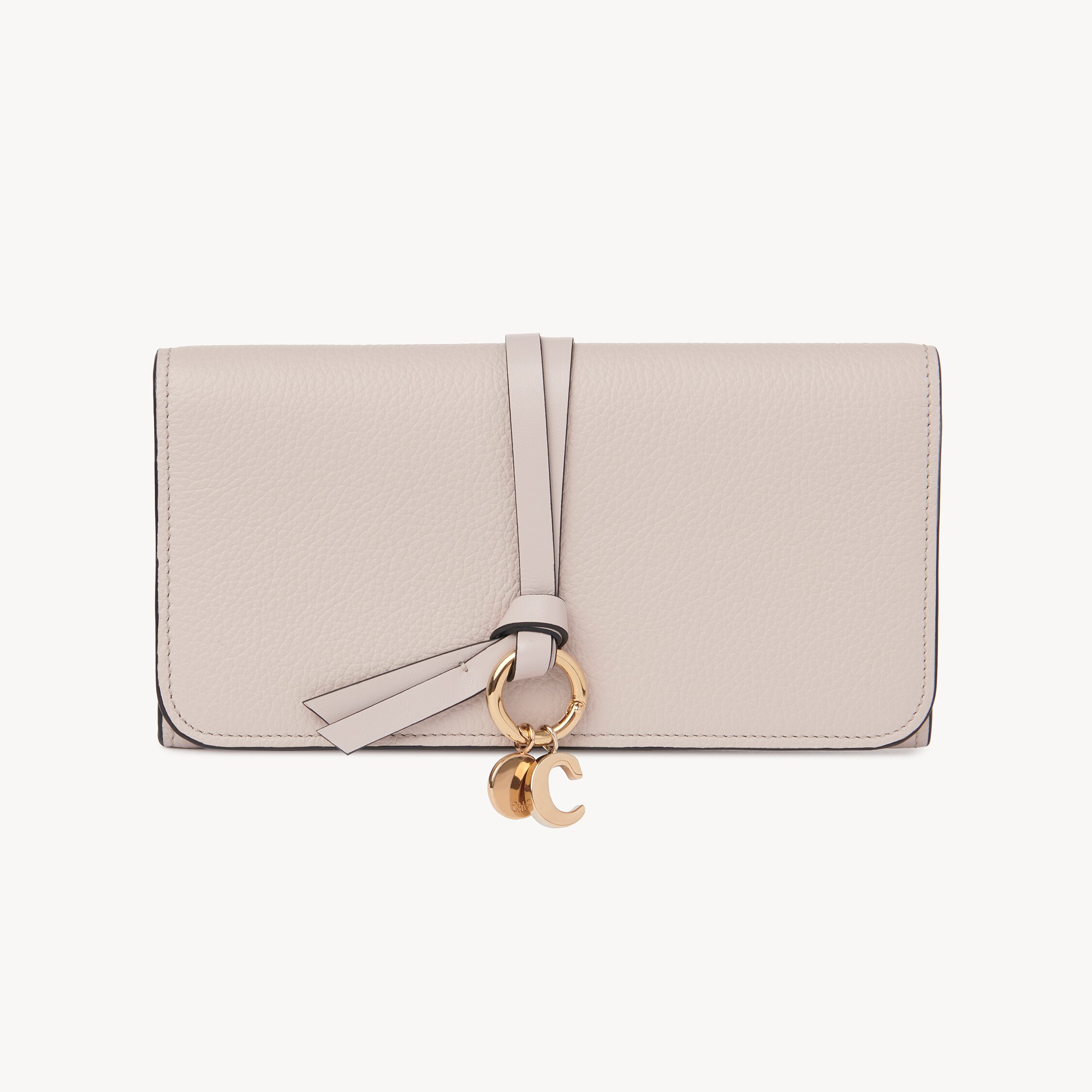 Chloé Alphabet Wallet With Flap In Grained Leather