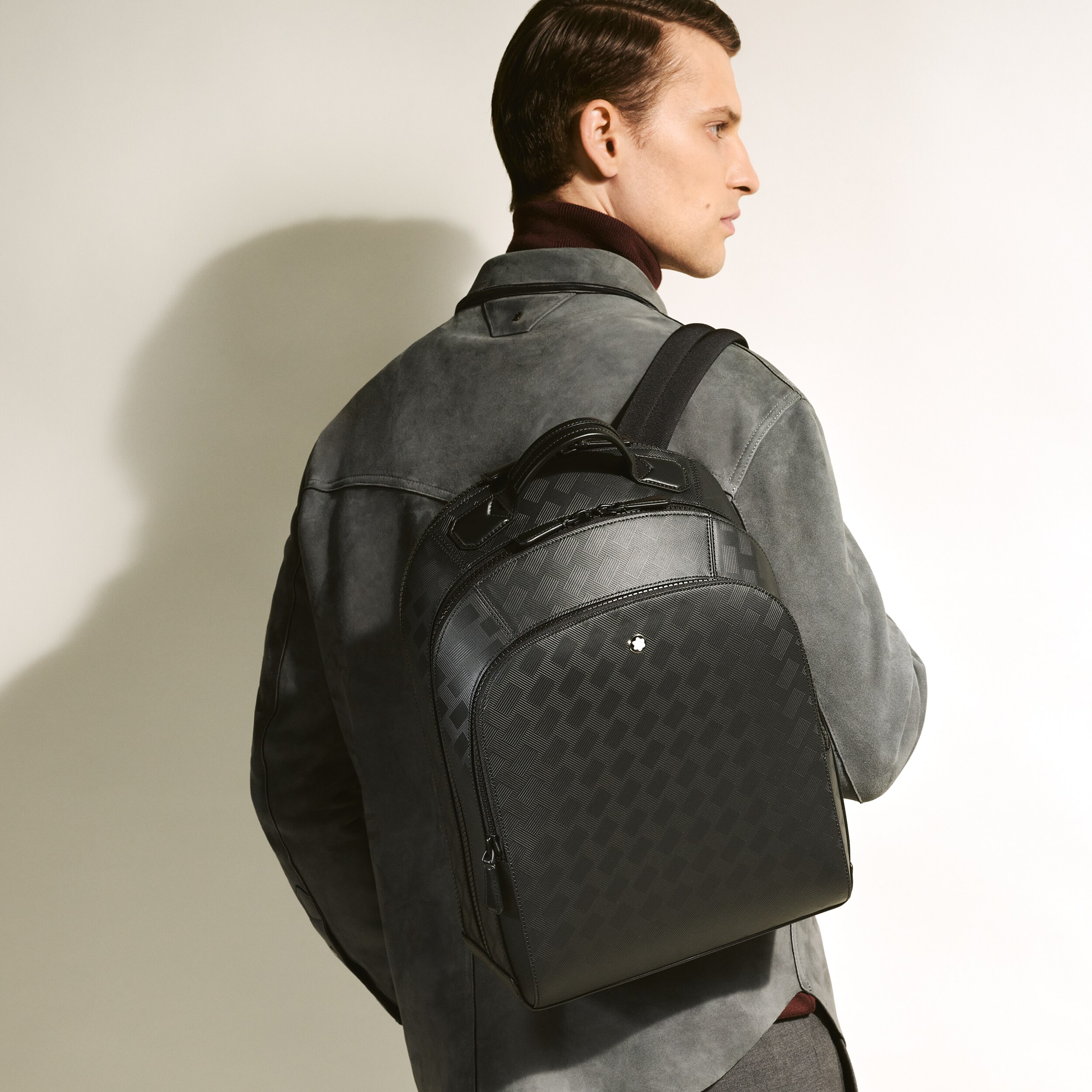  Montblanc - Mochila Mediana Con 3 Compartimentos De Piel Extreme - Negro - Piel - Mb199847 - Mochilas 