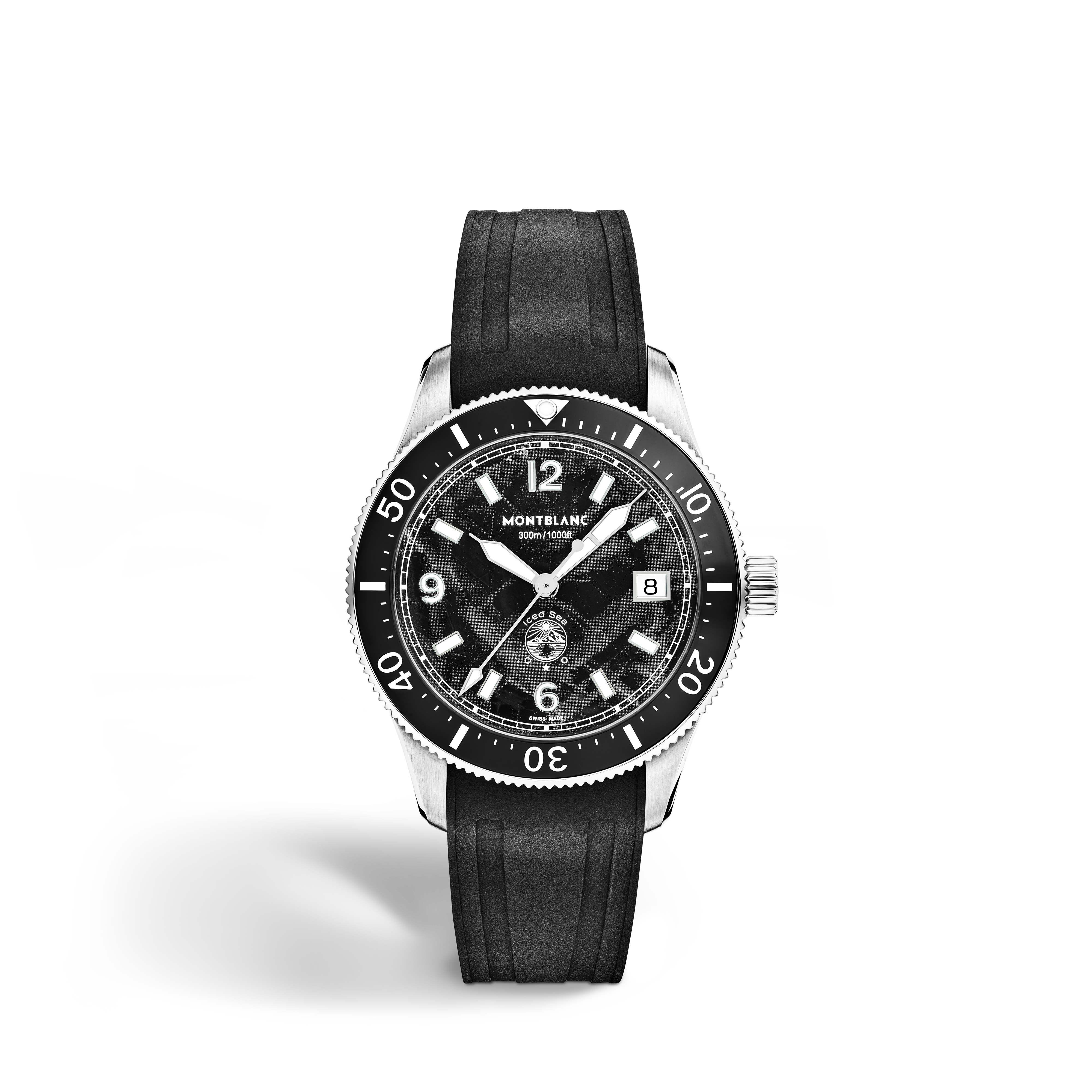  Montblanc - Montblanc Iced Sea Automatic Date 0 Oxygen - Nero - Acciaio - Ceramica - Mb136542 - Orologio 