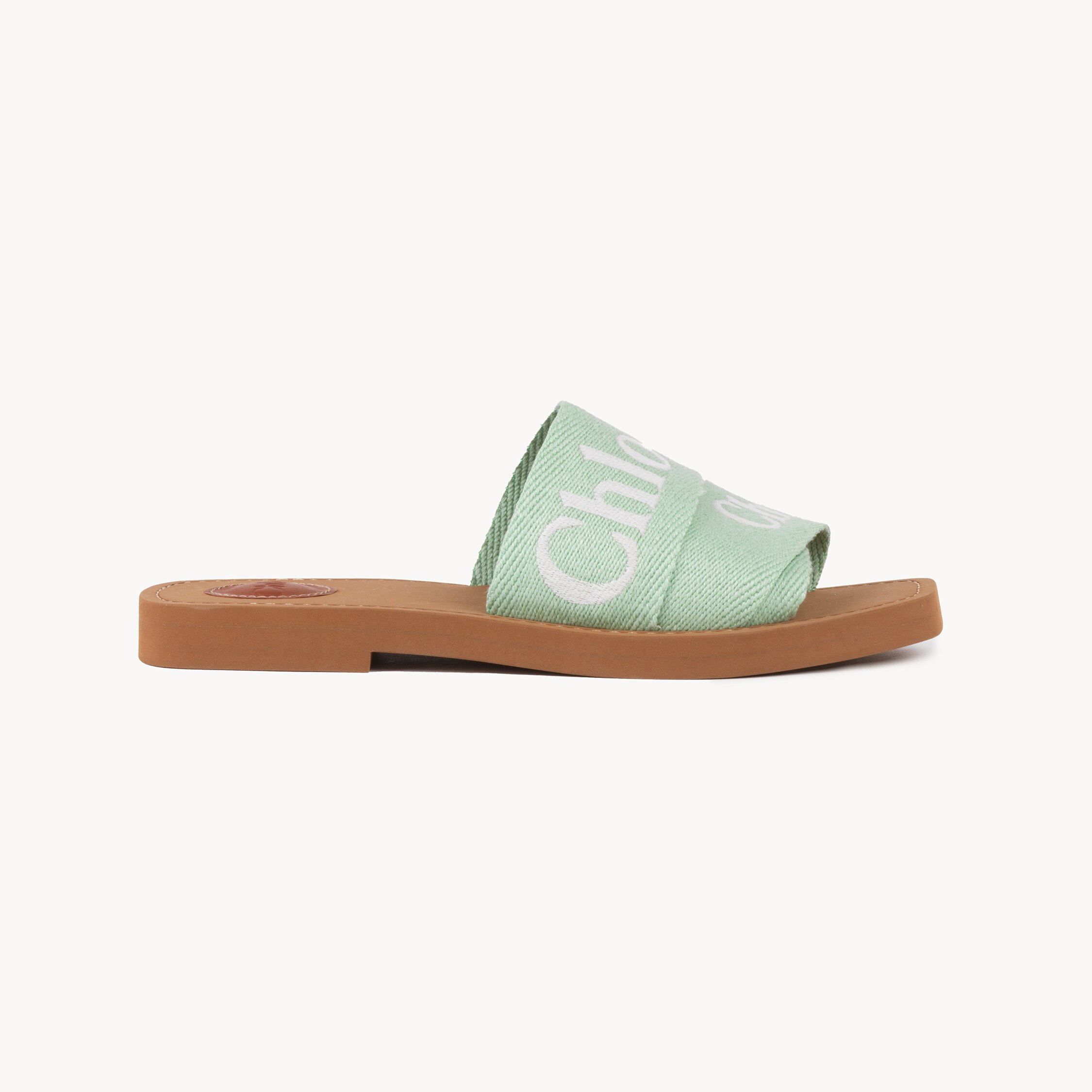 Chloé Woody Mule In Green