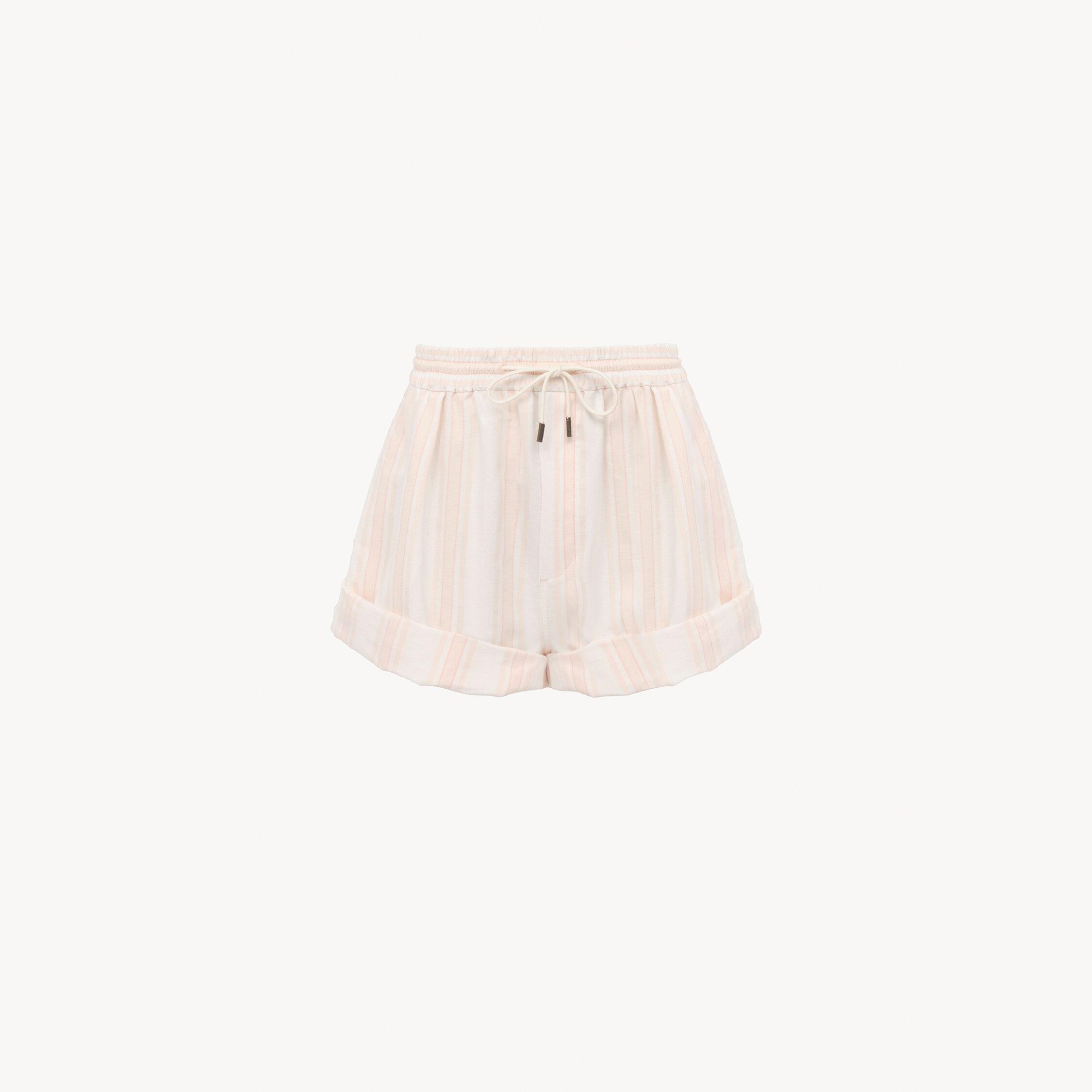 Chloé Short À Liens De Serrage Et Revers En Coton In Neutral