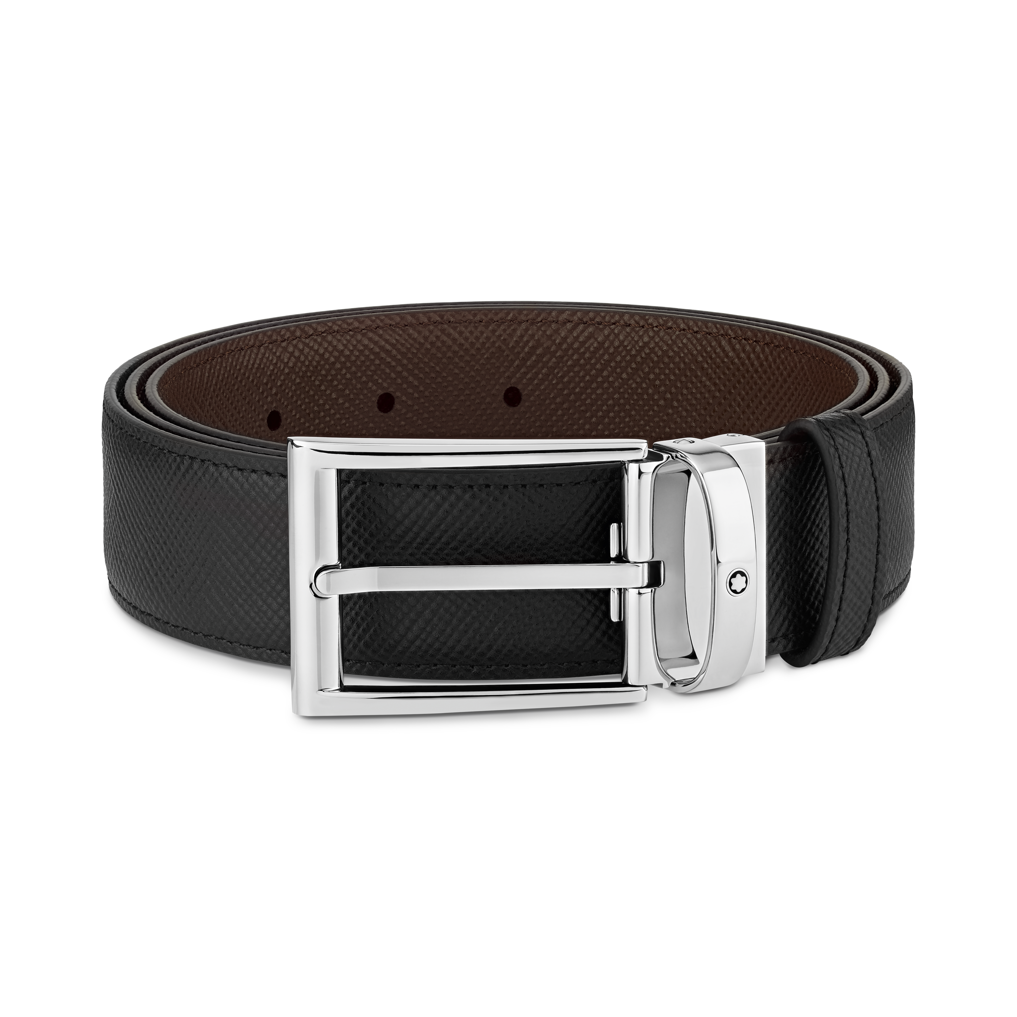 Montblanc - Rectangular 35 Mm Reversible Belt In Sartorial Leather - Leather - Mb118436 - Belts Men's Black | Brown