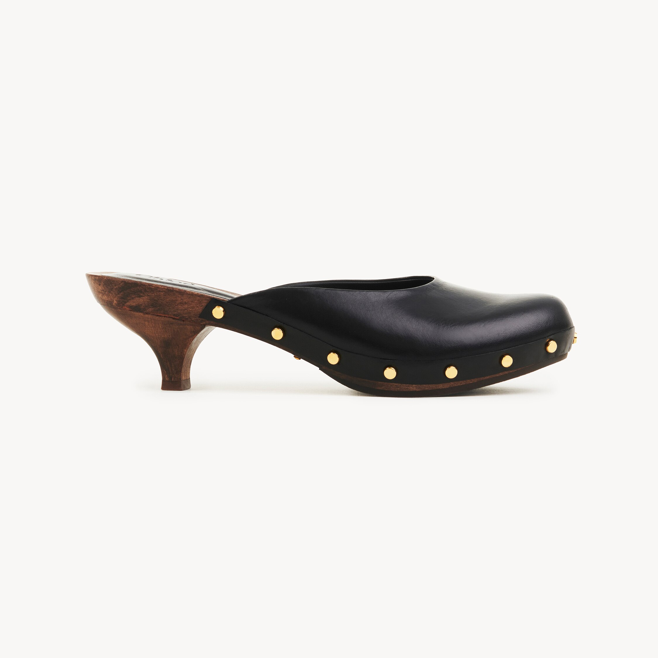 Chloé Judith Kitten Heel Clog In Black