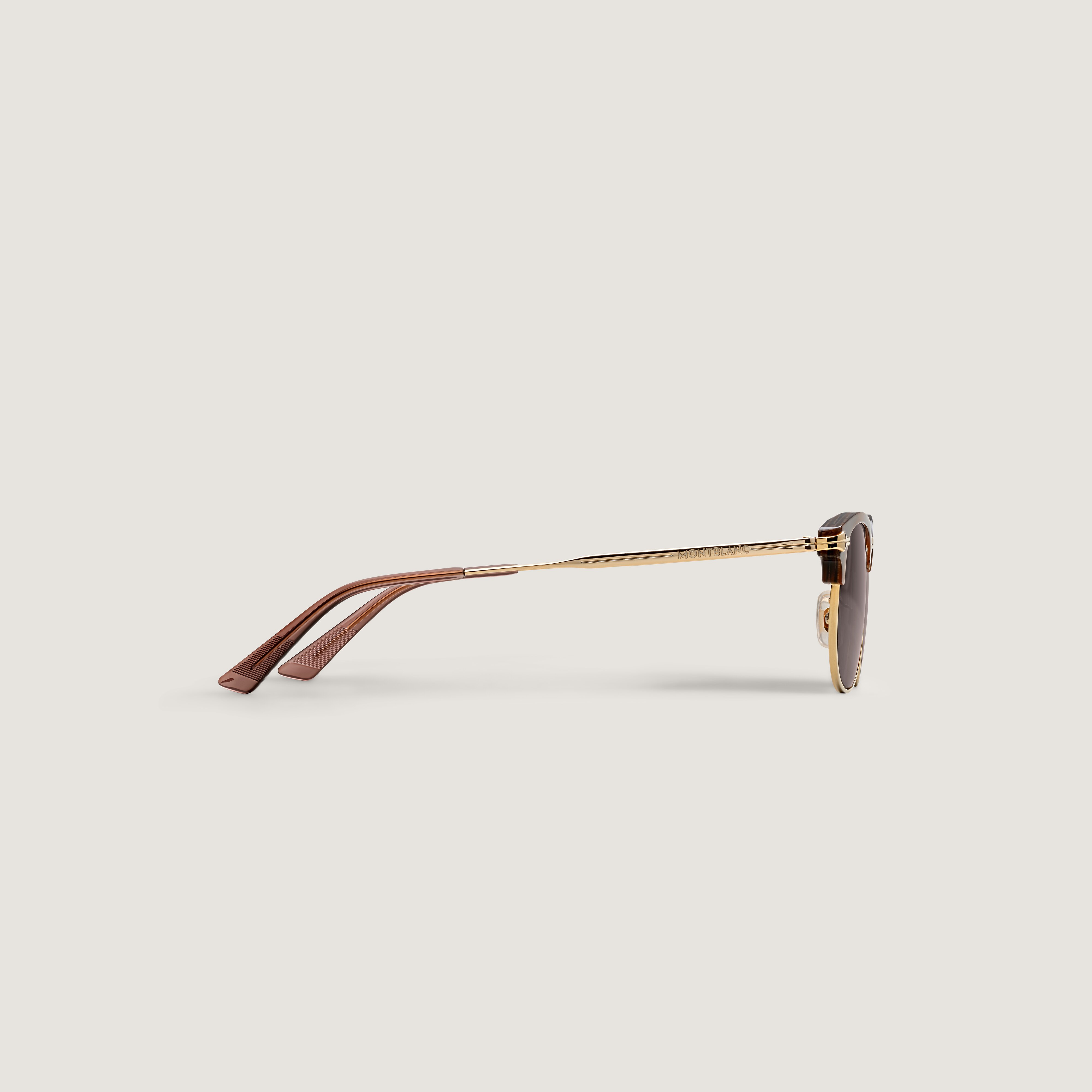  Montblanc - Rechteckige Sonnenbrille Mit Goldfarbenem Metallrahmen - Gold - Metall - Mb134462 - Sonnenbrillen 