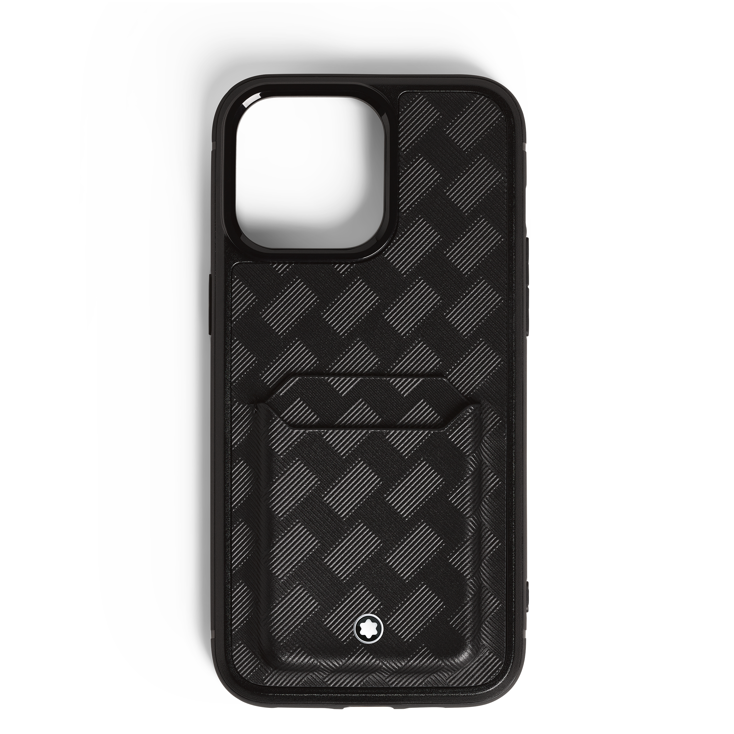 Montblanc - Hardshell Case For Iphone 16 Pro Max With 2Cc In Extreme Leather - Leather - Mb198889 - Phone Cases Sleeves   Black