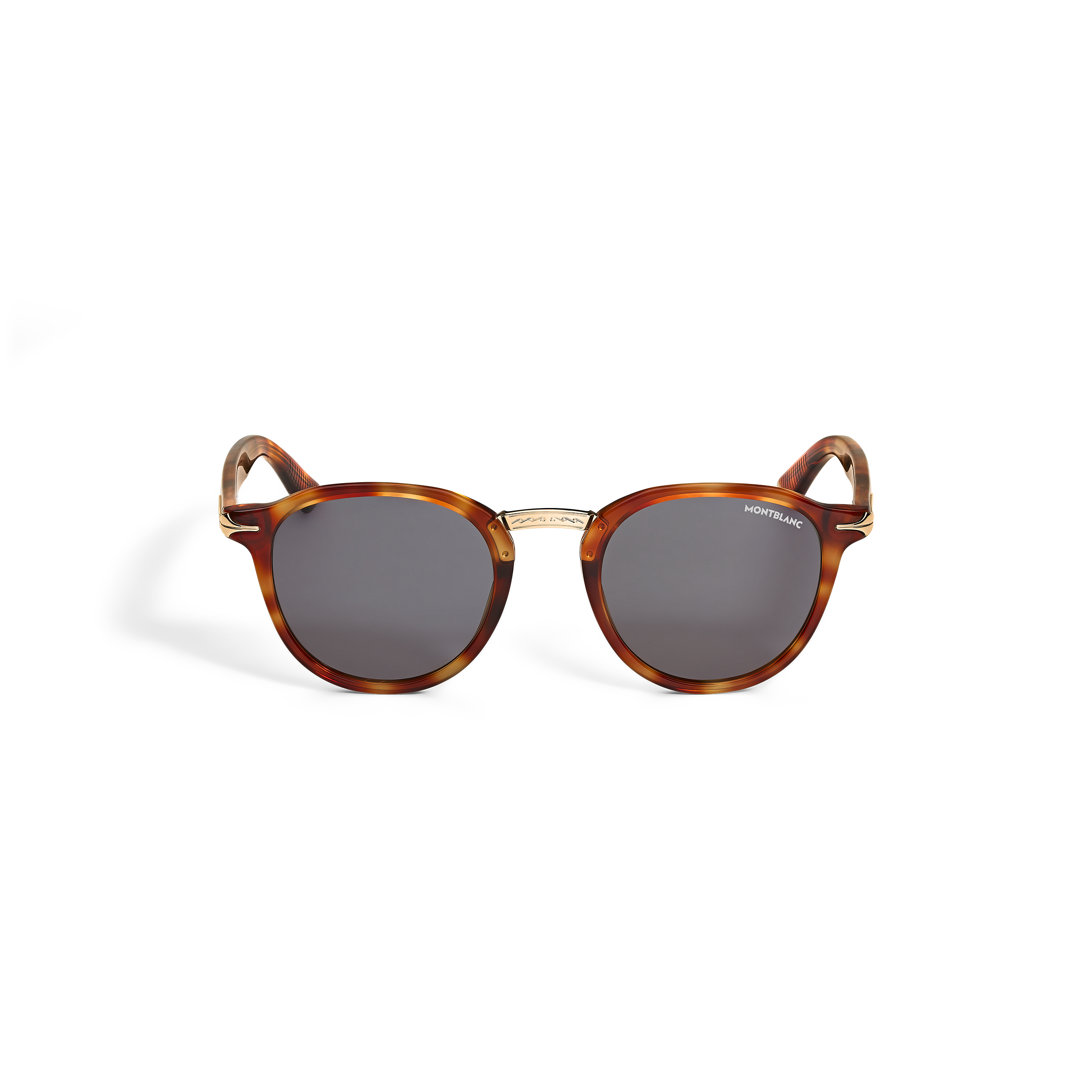 Montblanc Grey Man Mb0515s 003 Sunglasses Acetate Havana Round - Image 3