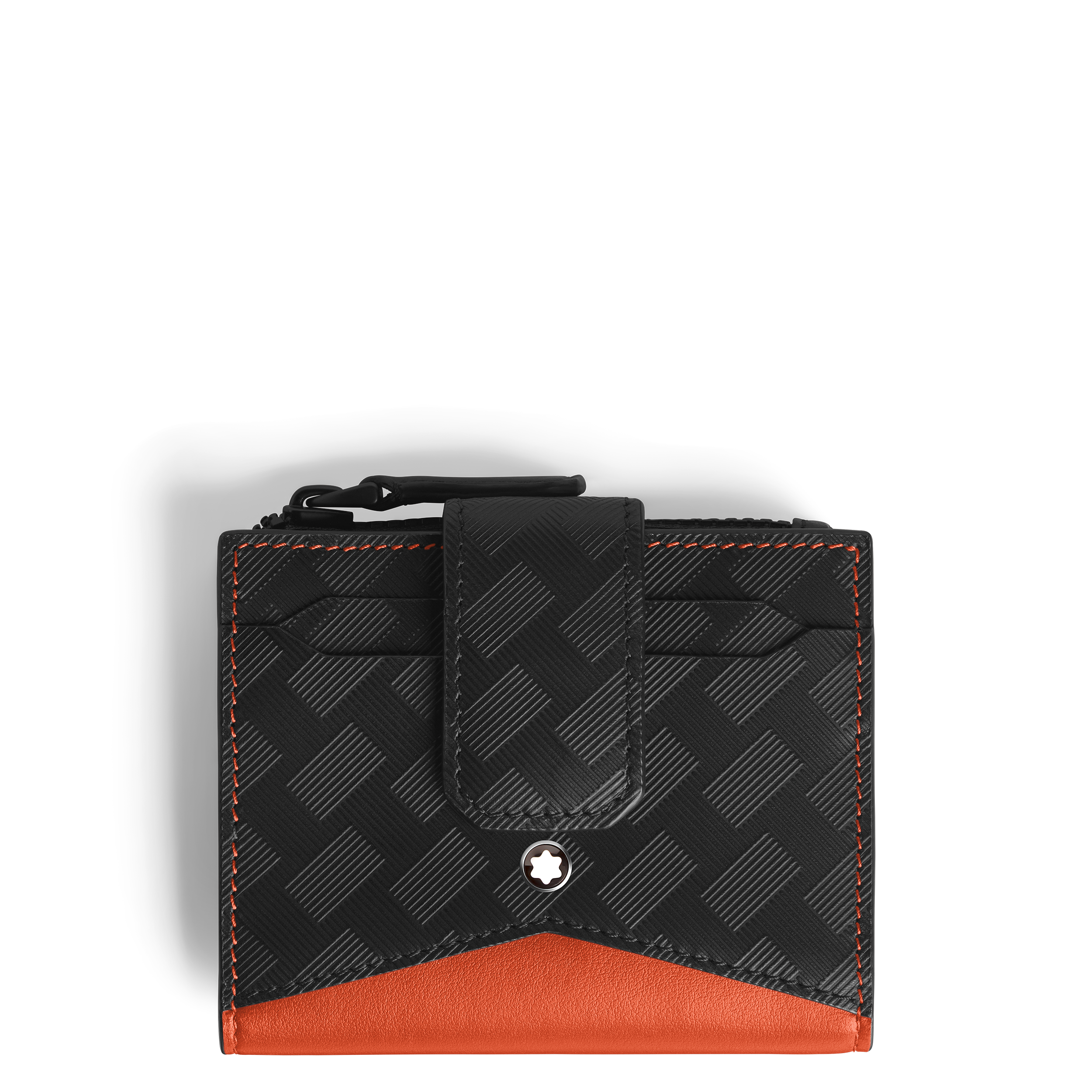  Montblanc - Minicartera Para 6 Tarjetas De Piel Extreme - Negro / Cayena - Piel - Mb199417 - Carteras 