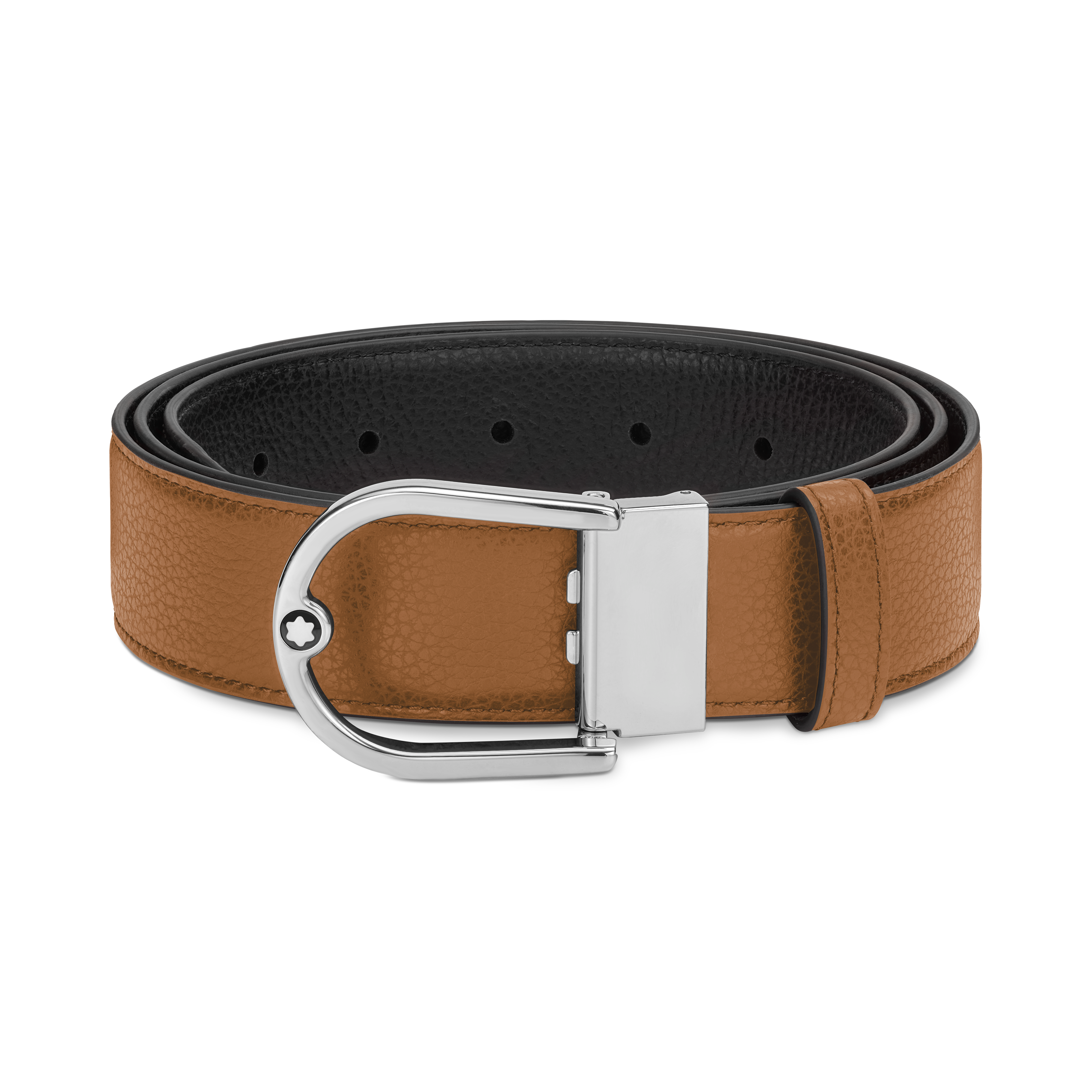 Montblanc - Horseshoe 35 mm Reversible Belt in Grain Leather - MB198630 - Belts
