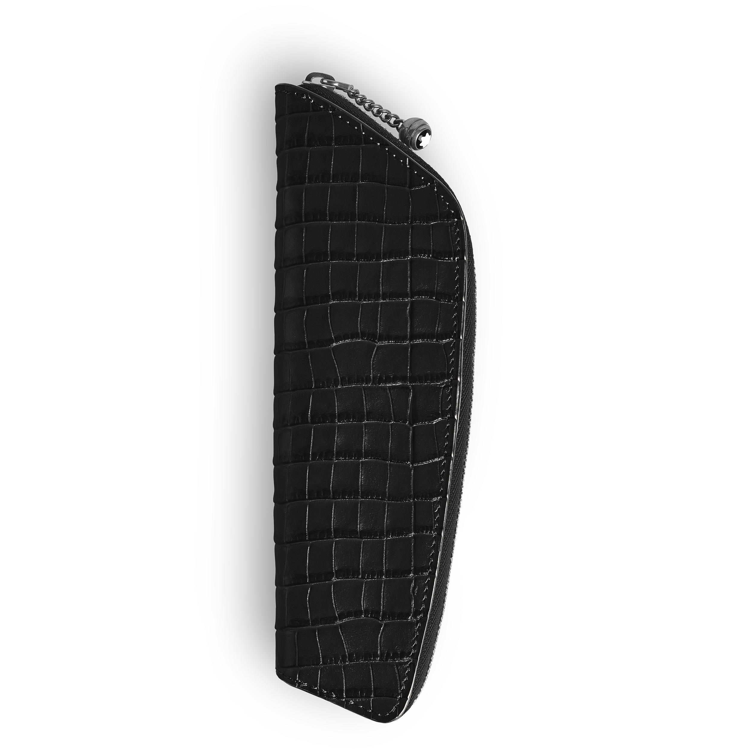Montblanc - 1-Pen Pouch In Croco-Embossed Leather - Leather - Mb220484 - Pen Pouches   Black