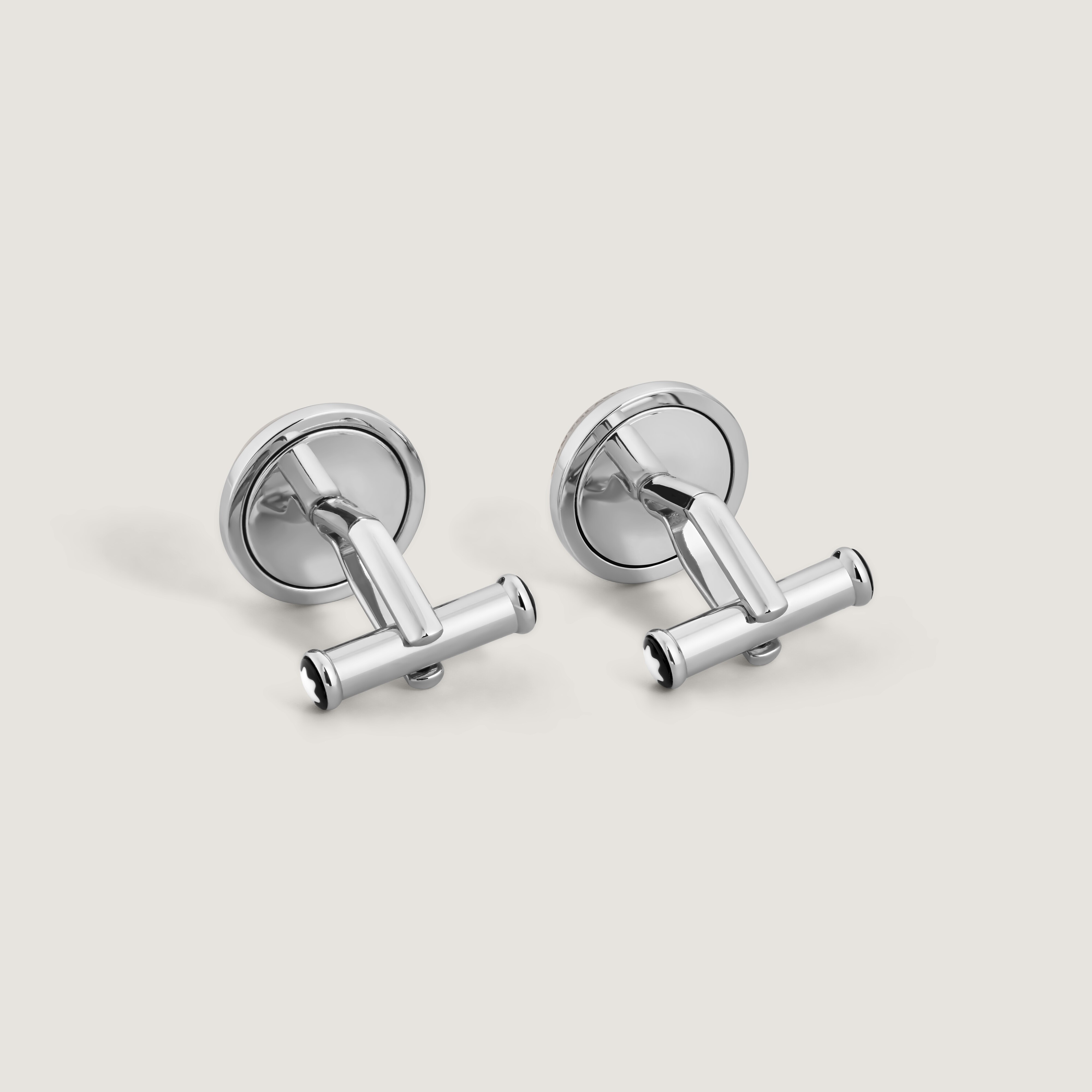  Montblanc - Manschettenknöpfe Moonphase - Blau - Edelstahl - Mb132964 - Cufflinks 
