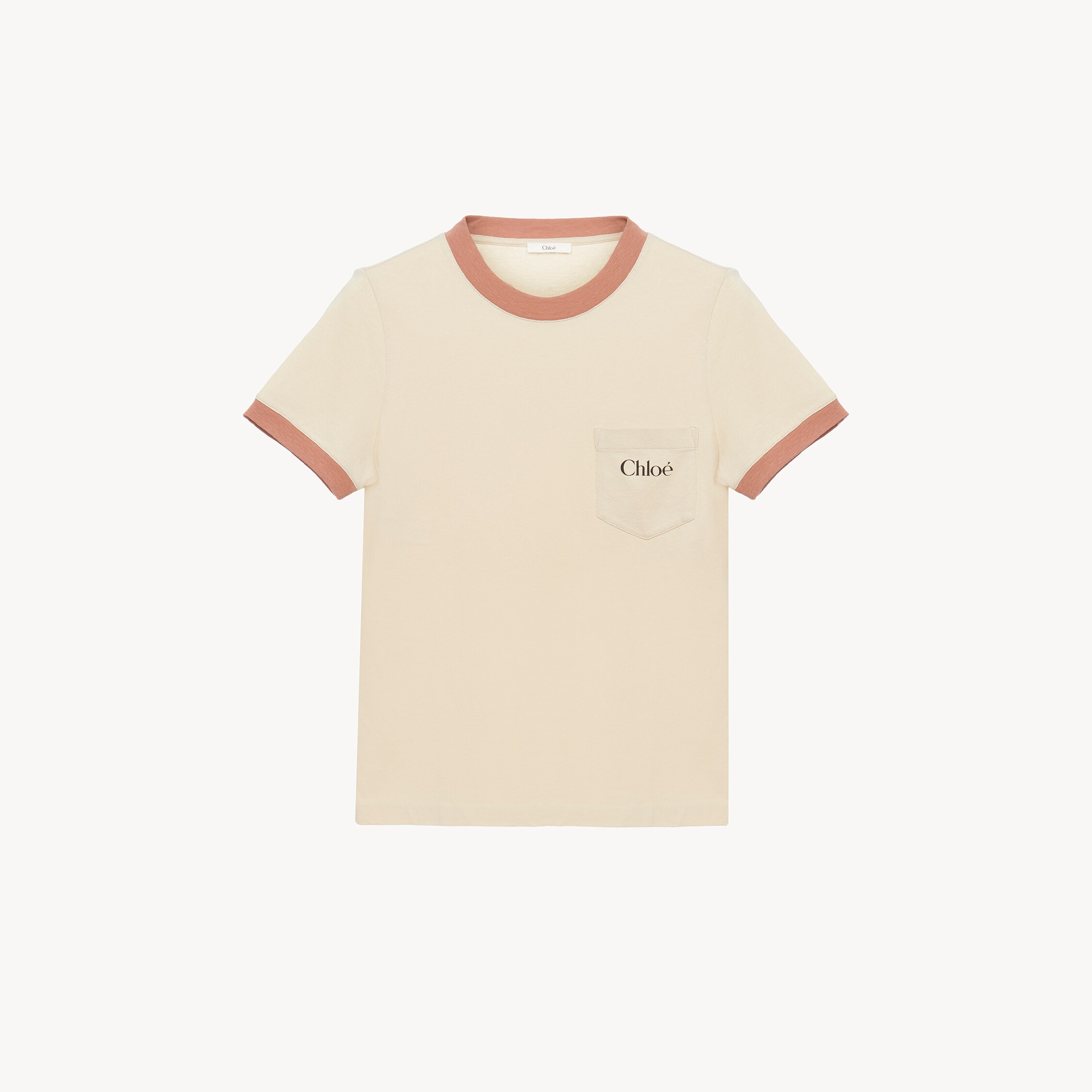 Chloé T-shirt Col Rond En Jersey De Coton À Logo In Multi