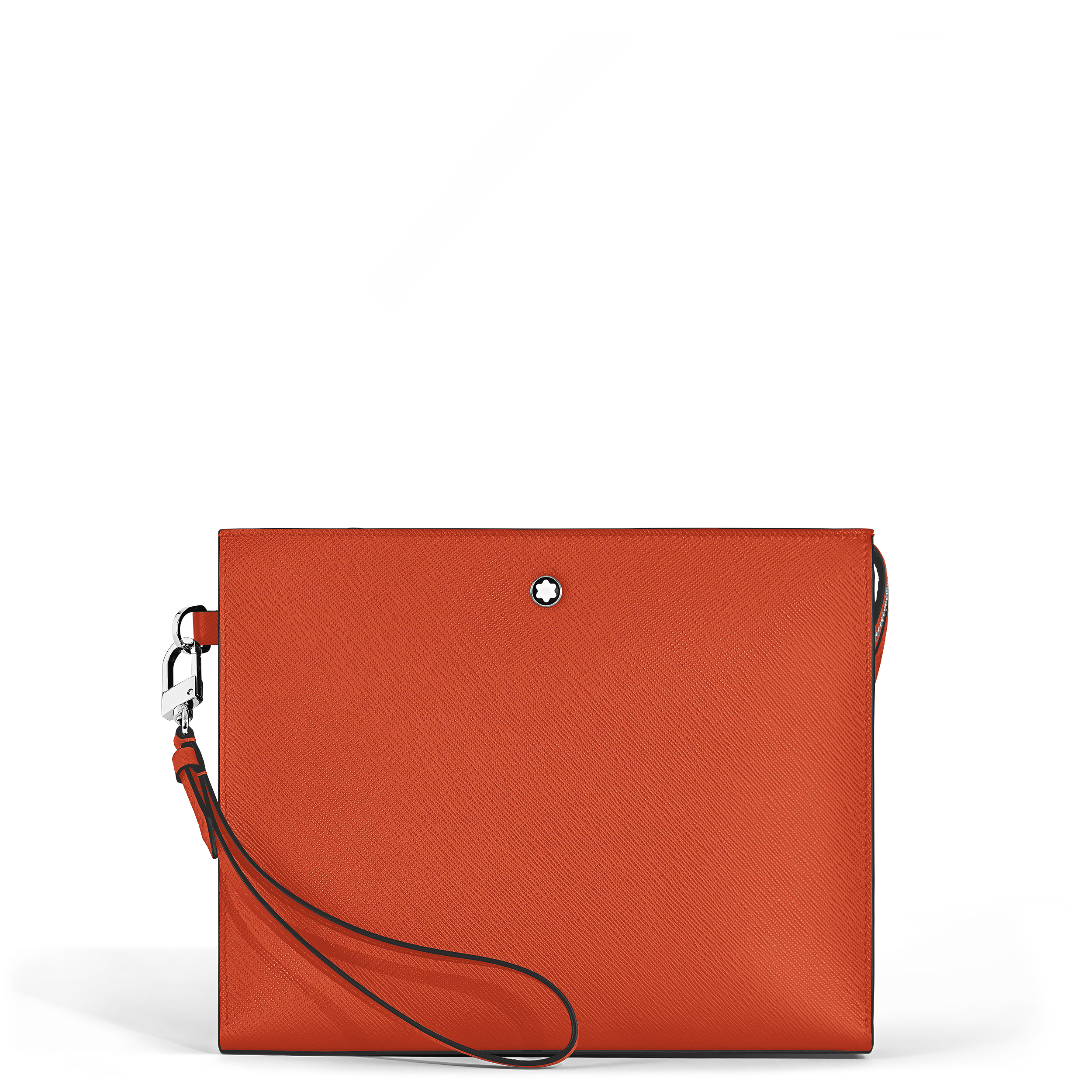 Montblanc - Clutch In Sartorial Leather - Leather - Mb221568 - Pouches   Tangerine