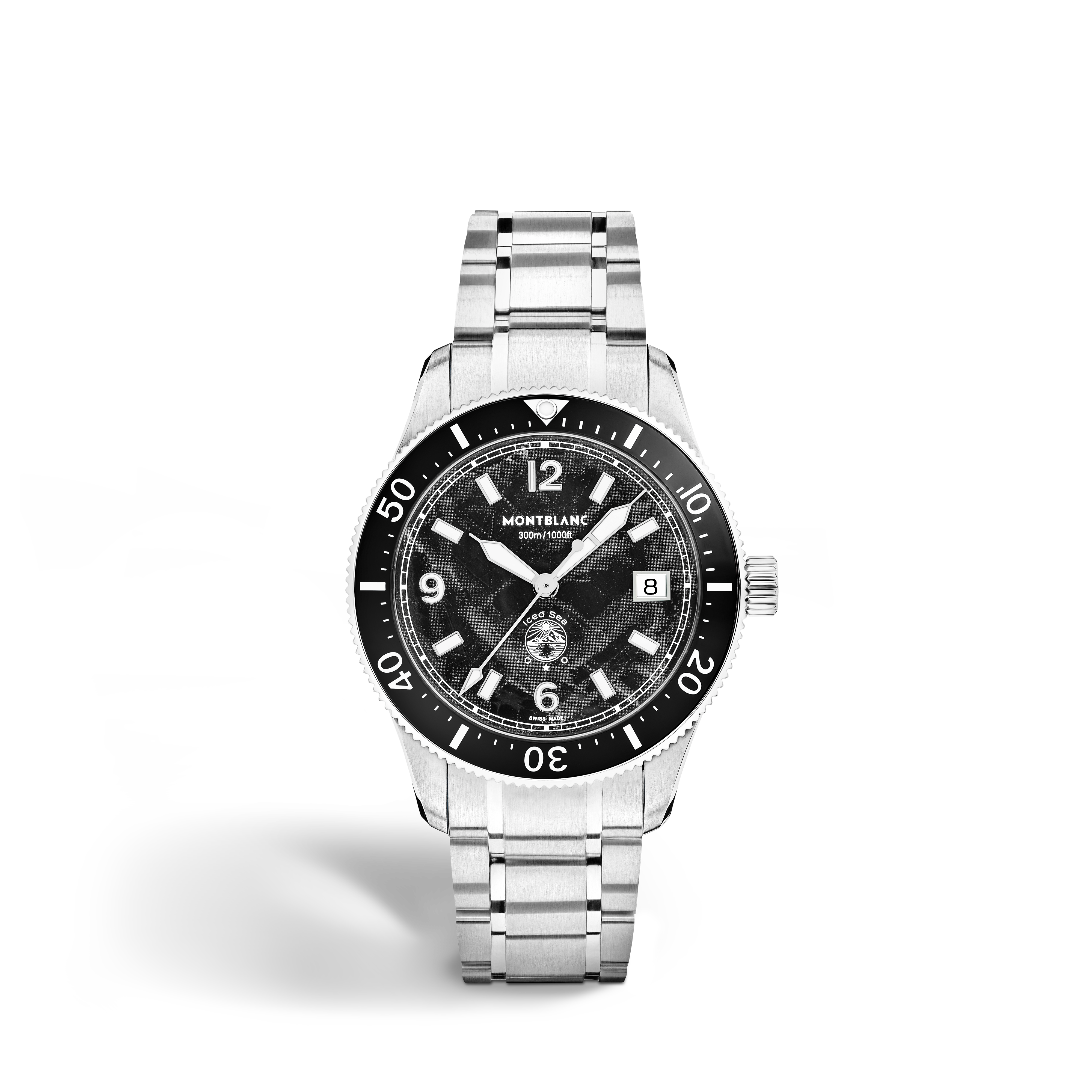  Montblanc - Montblanc Iced Sea Automatic Date 0 Oxygen - Noir - Acier - Céramique - Mb136765 - Montre 