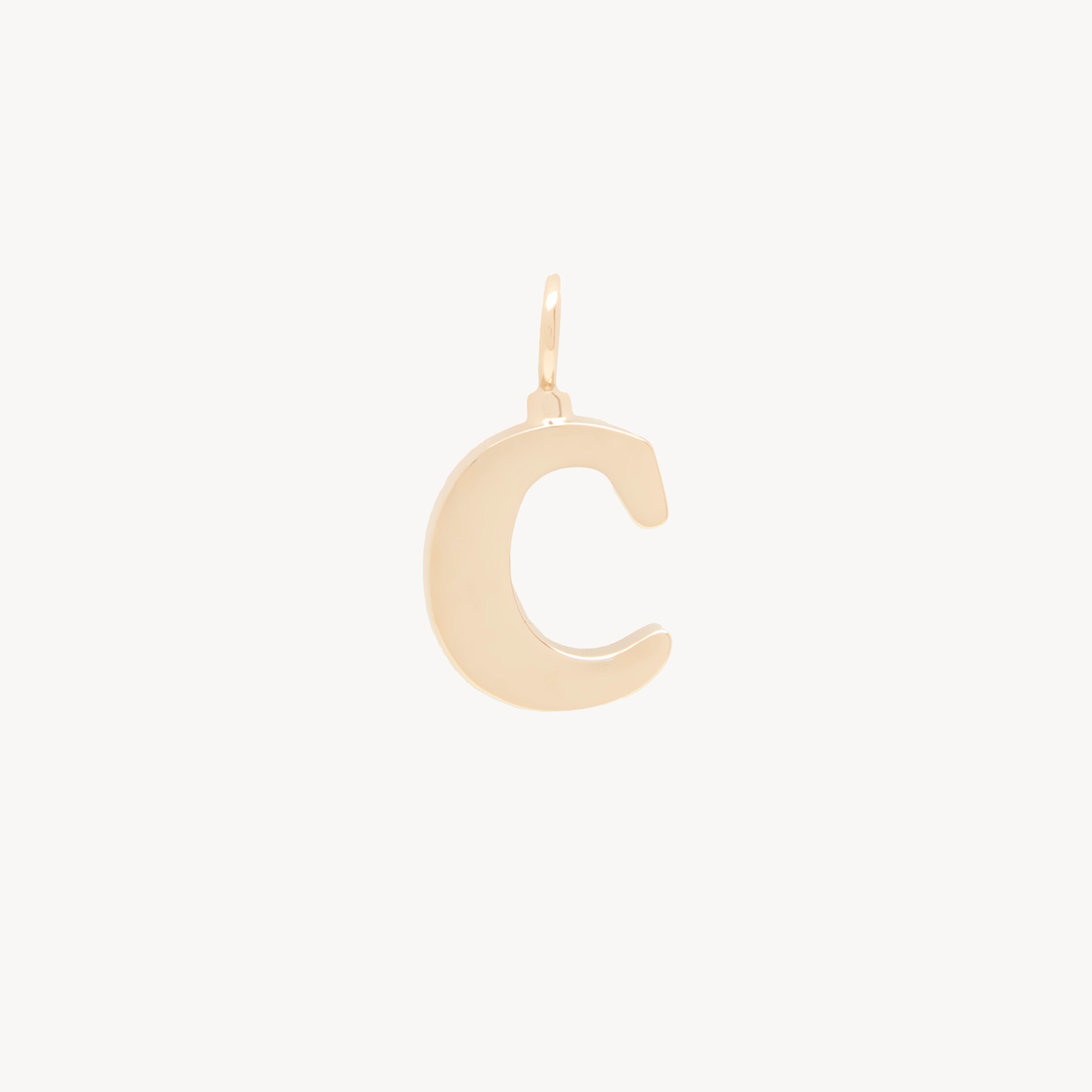 Chloé Alphabet Letter C Charm In Brass In Gold
