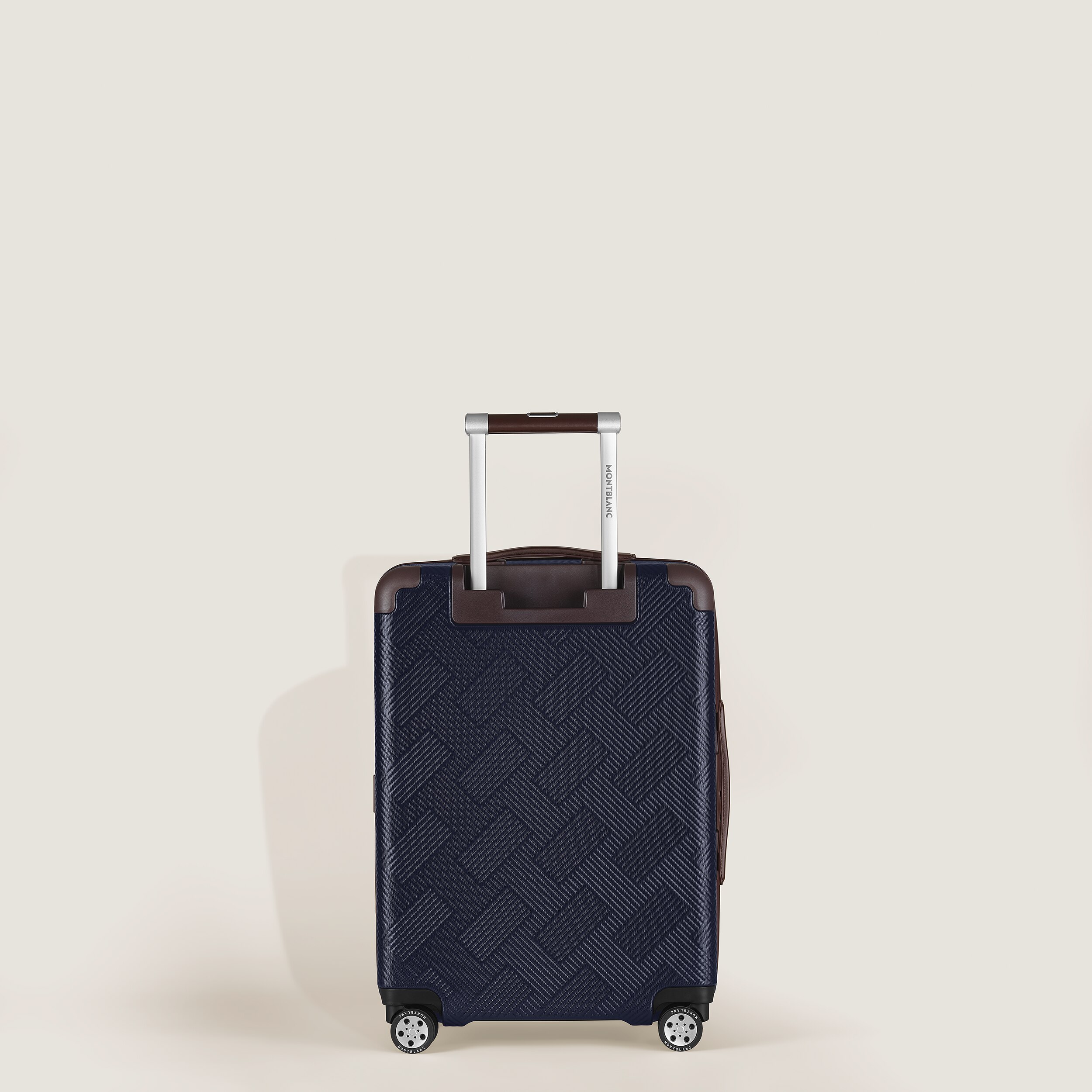  Montblanc - #my4810 Kabinenkoffer Mit Vordertasche - Marineblau - Polycarbonat Und Leder - Mb221708 - Handgepäck 