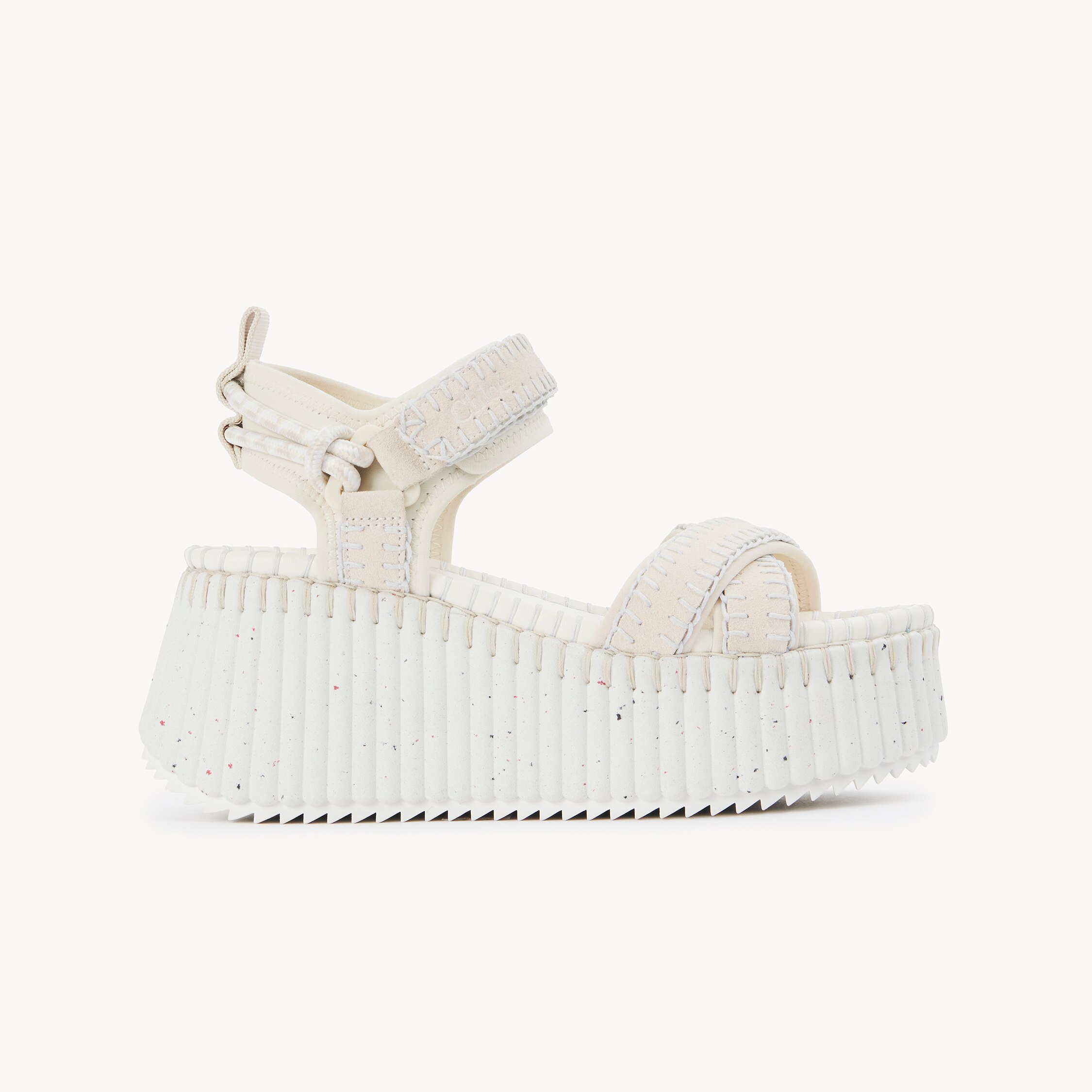 Chloé Nama Wedge Sandal In Red