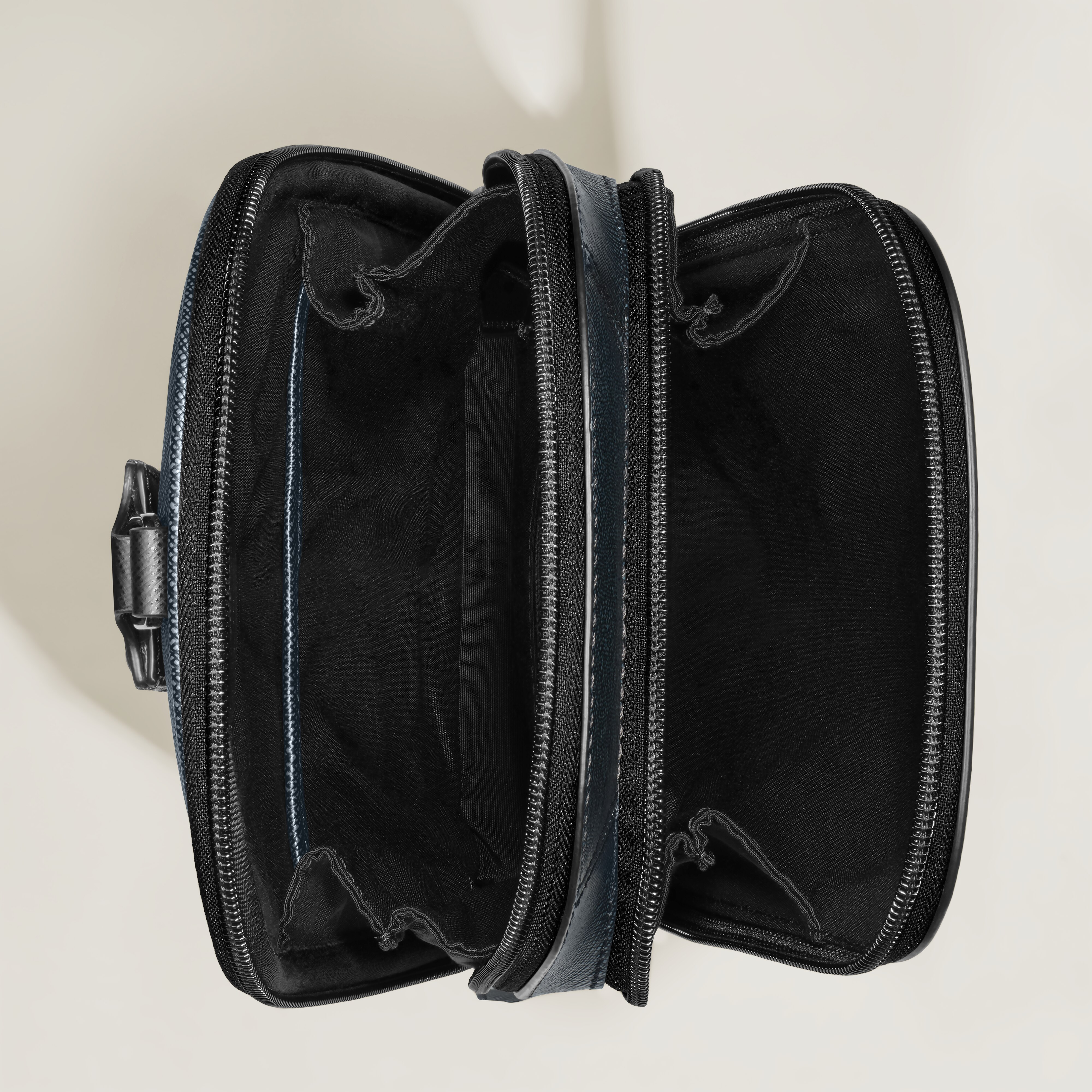  Montblanc - Mittelgroße Umhängetasche Aus Sartorial Leder - Tweed-blau - Leder - Mb220356 - Sling Bags 