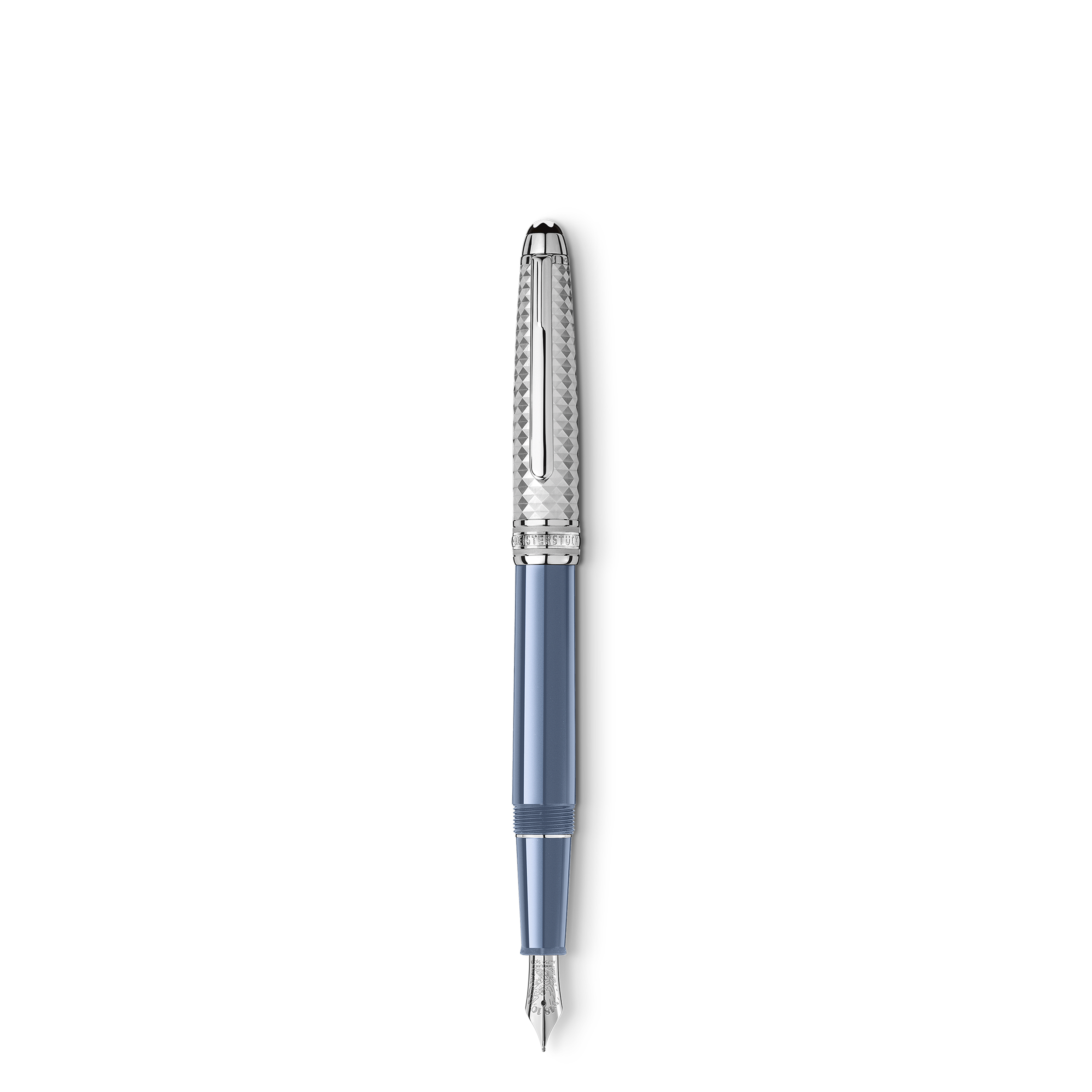Montblanc - Meisterstück Glacier Doué Fountain Pen - Metal / Precious Resin - Mb129402 - Fountain Pens Blue
