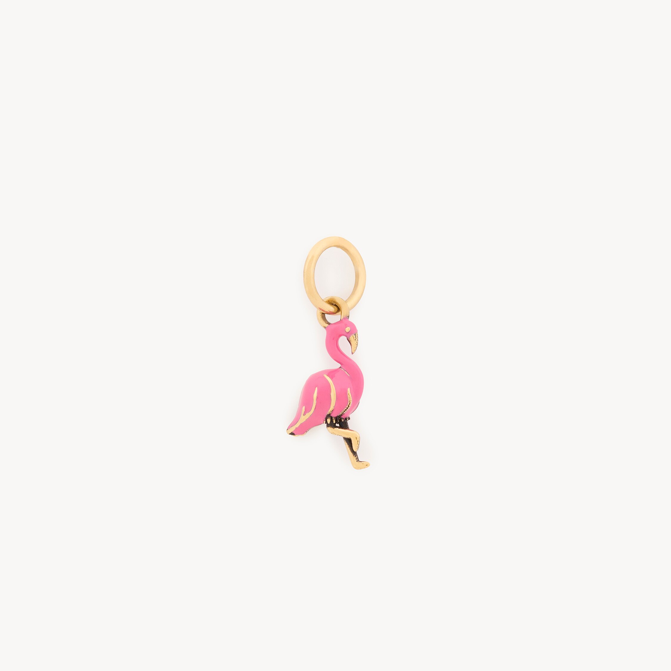 Chloé Flamingo Charm In Brass In Gold