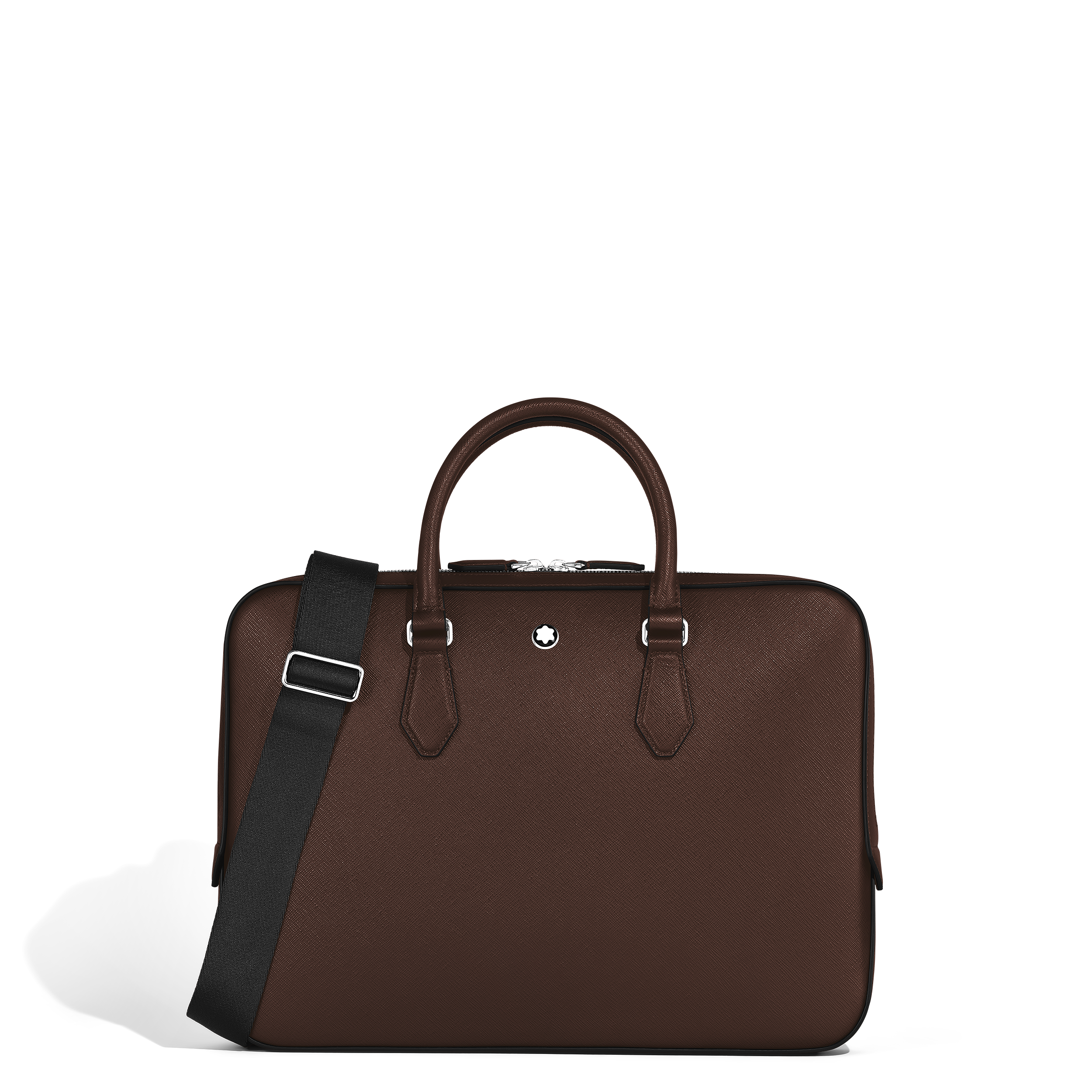 Montblanc - Thin Briefcase In Sartorial Leather - Leather - Mb222921 - Document Cases   Ebony Colour