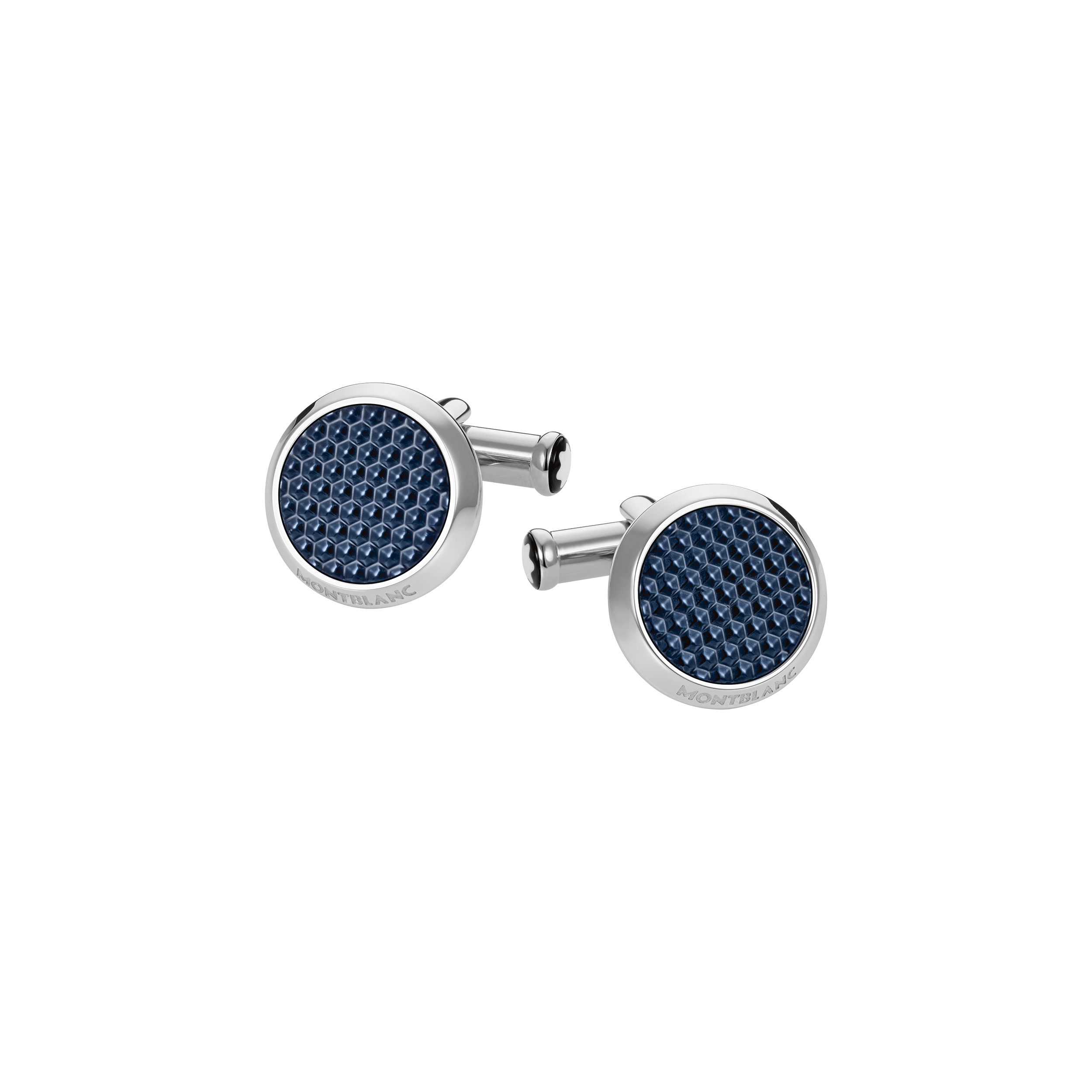 Montblanc Meisterstuck Blue Round Cufflinks 112904 - Image 3