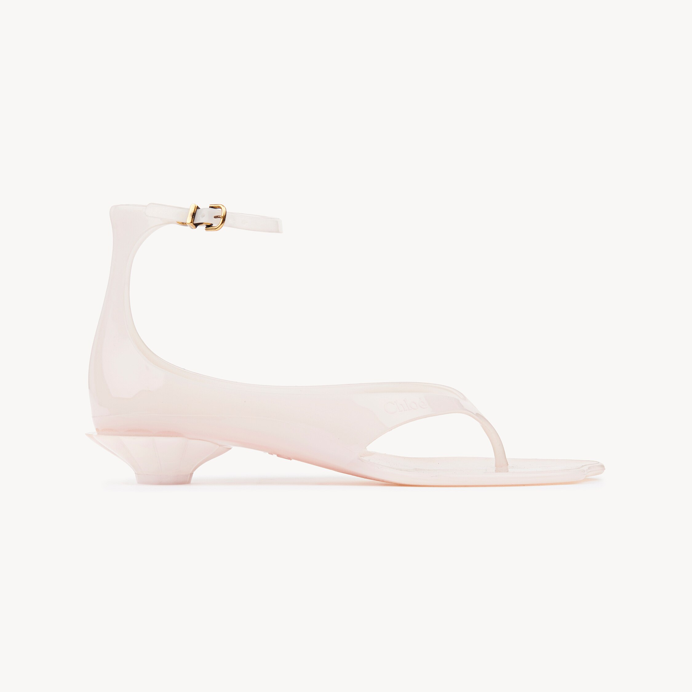 Chloé Chloe Women Pastel Pink Tpu Chloe Jelly Thong Sandals