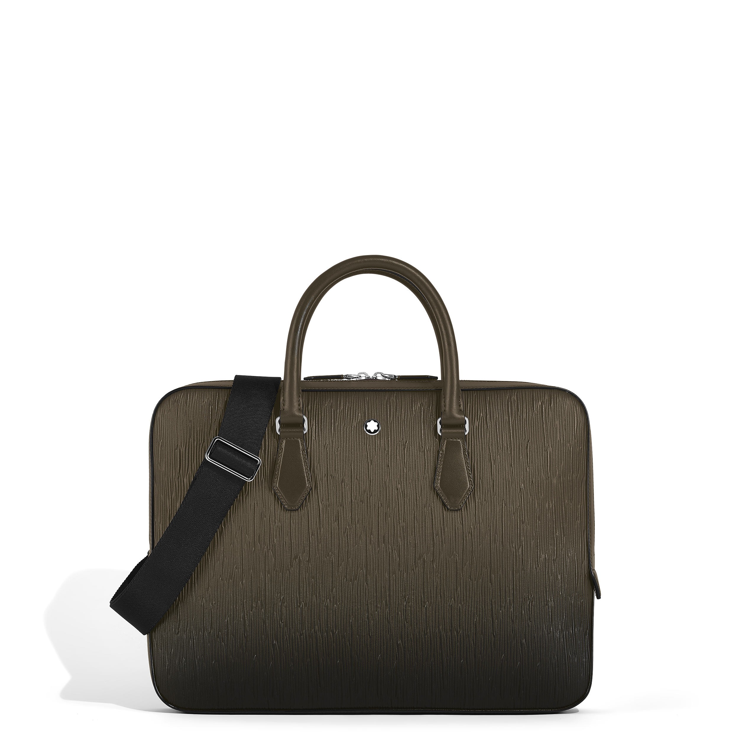 Montblanc - Thin Briefcase In Corteccia Sfumato Leather - Leather - Mb220269 - Document Cases   Khaki