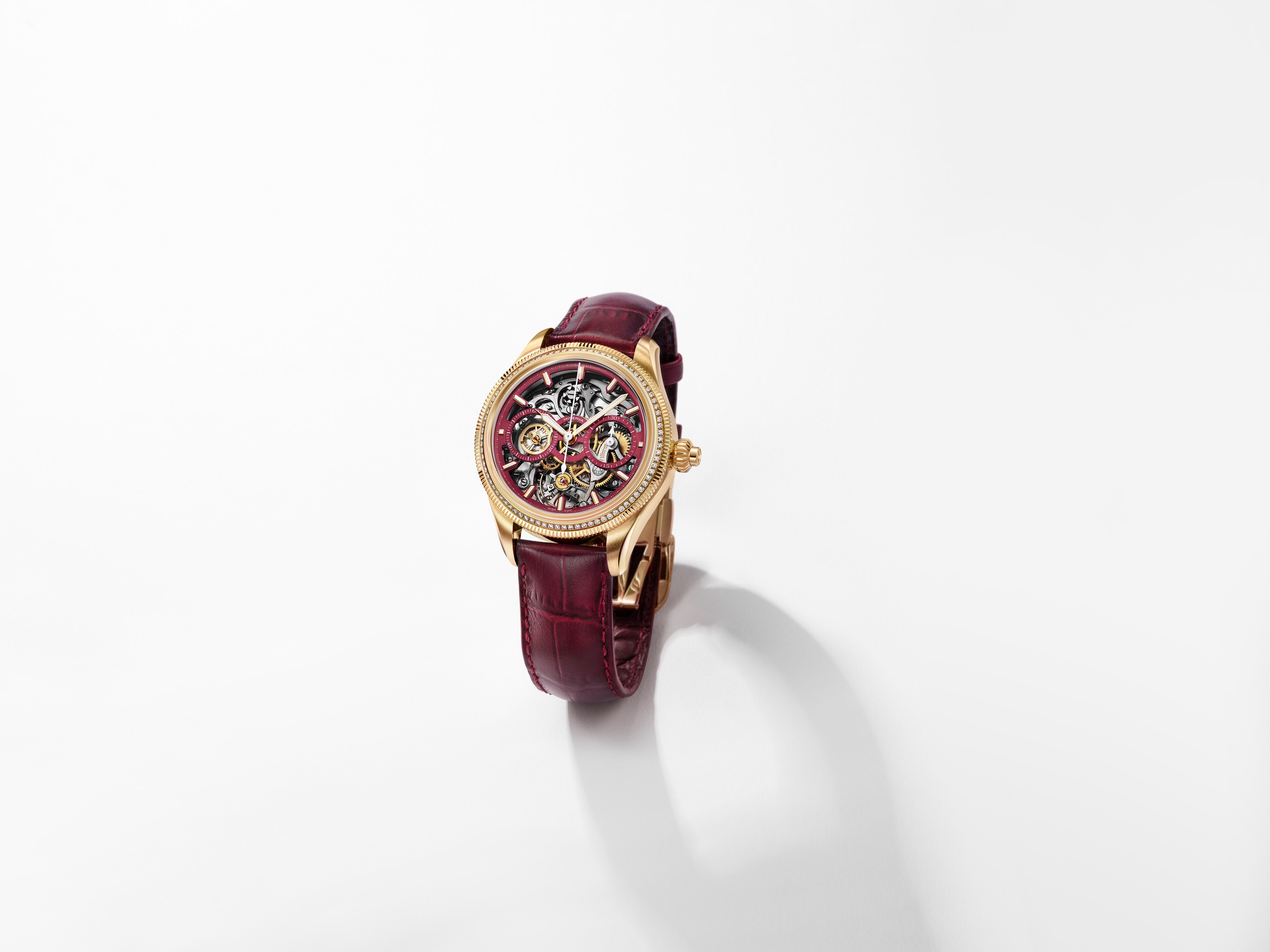  Montblanc - Minerva The Unveiled Secret Limited Edition - 18 Exemplare - Weinfarben - Roségold - Mb136384 - Uhr 
