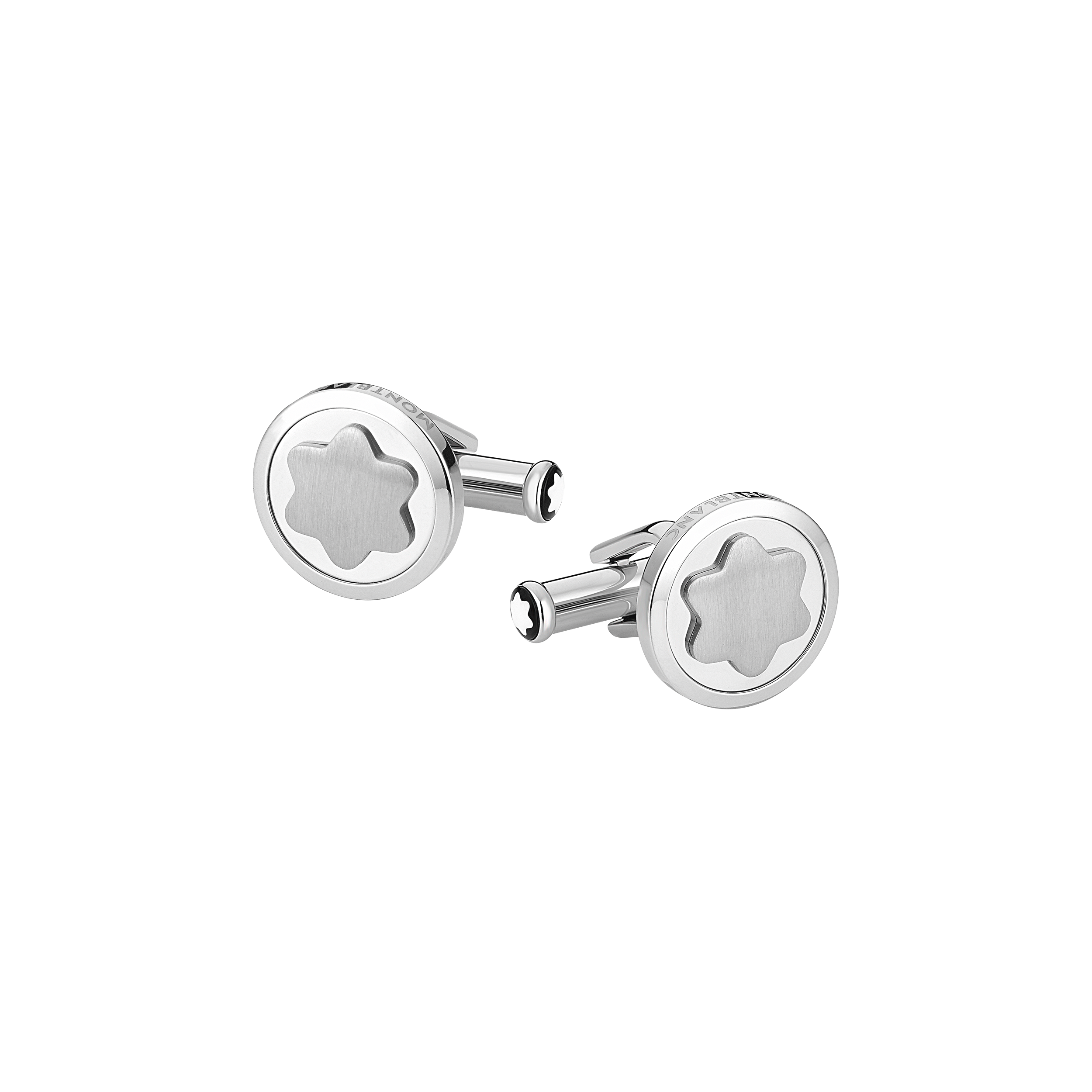  Montblanc - Boutons De Manchette Star Avec Incrustation De Résine - Acier Inoxydable - Mb116660 - Boutons De Manchette 