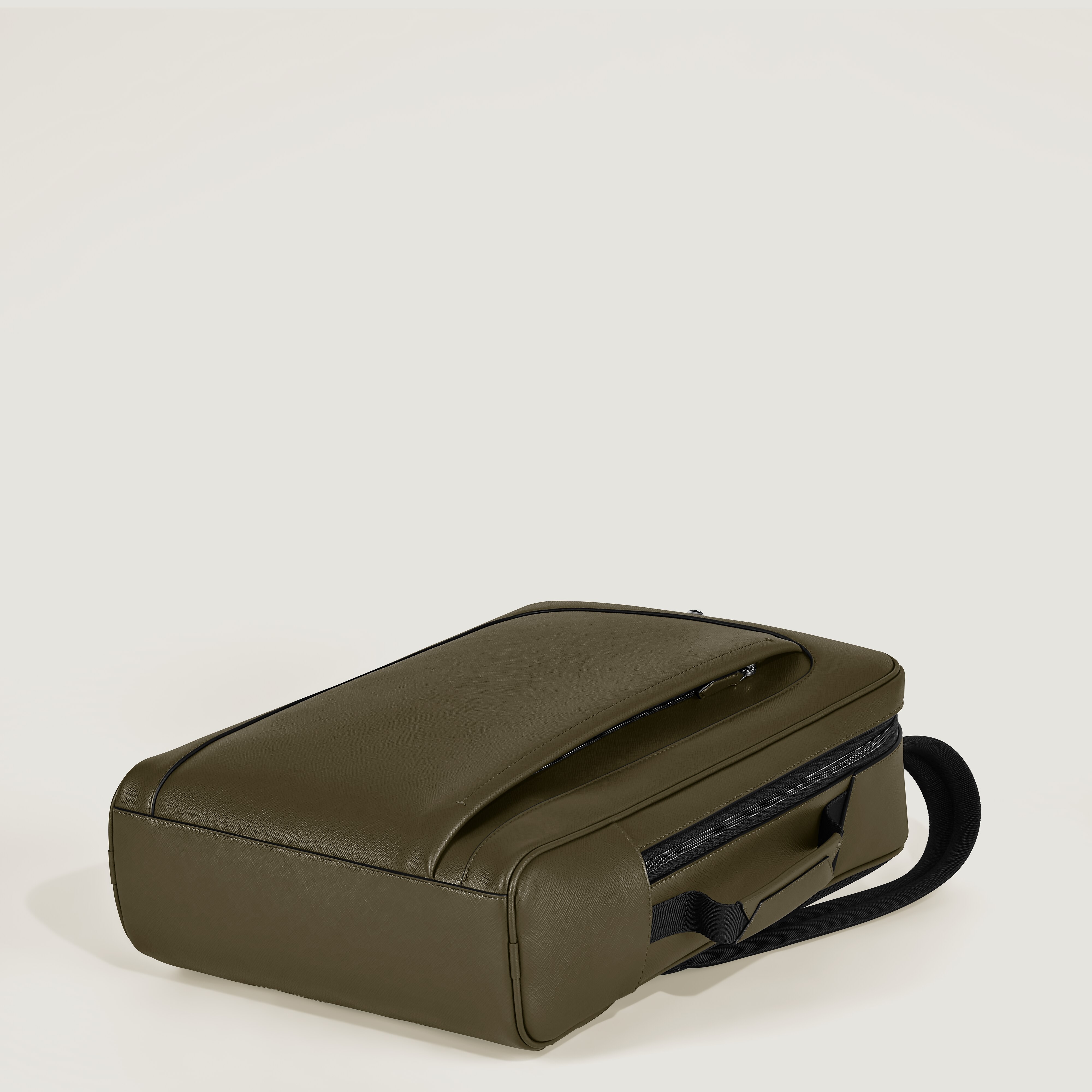  Montblanc - Rechteckiger Montblanc Companion Rucksack - Khaki - Leder - Mb221552 - Rucksäcke 