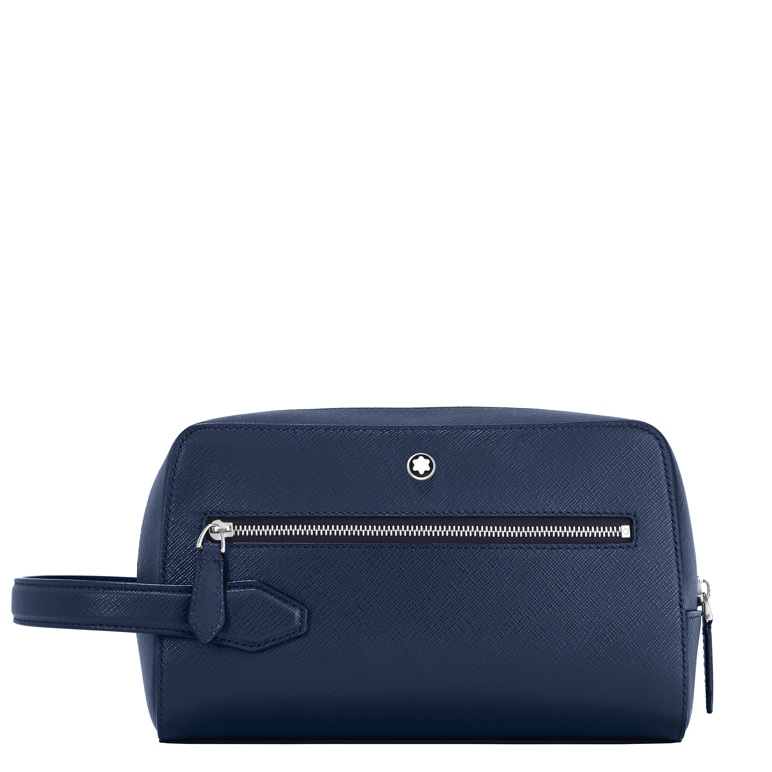 Montblanc - Wash Bag In Sartorial Leather - Mb131720 - Wash Bags   Ink Blue