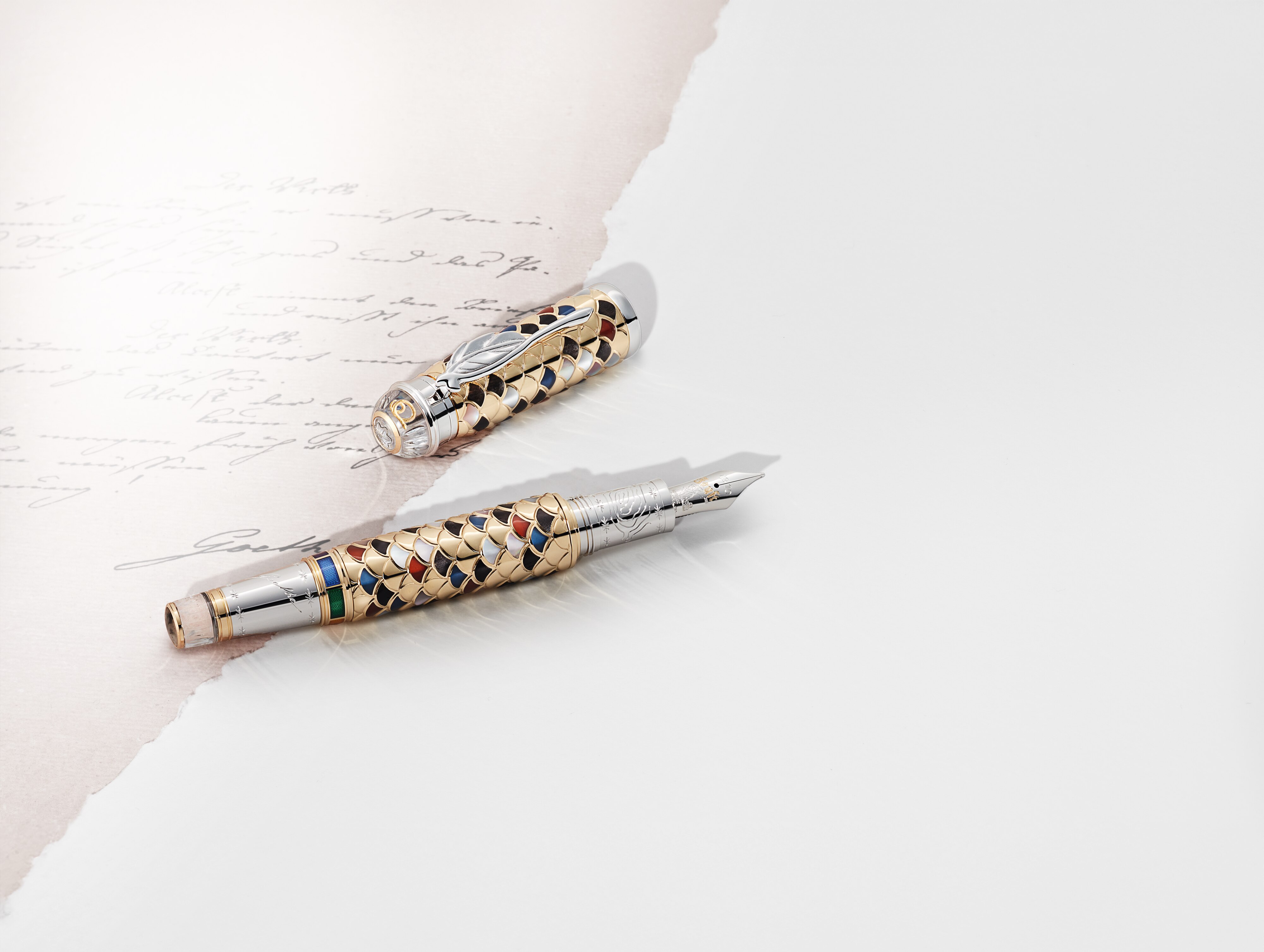  Montblanc - Writers Edition Homage To Johann Wolfgang Von Goethe Limited Edition 8 Füllfederhalter - Gelbgold - Massives 750er Gold - Mb131448 - 