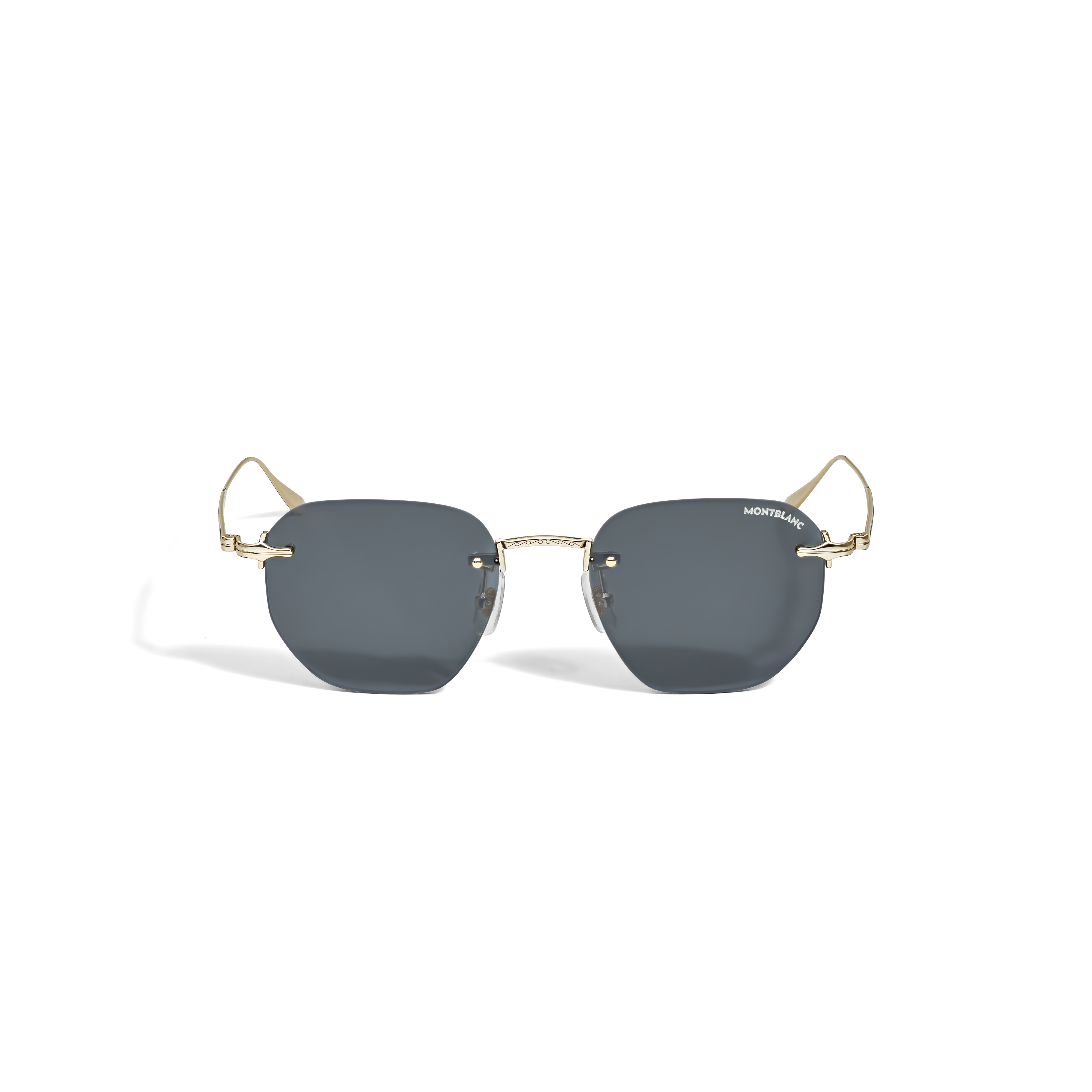  Montblanc - Runde Sonnenbrille Mit Goldfarbenem Metallrahmen - Gold - Metall - Mb135572 - Sonnenbrillen 