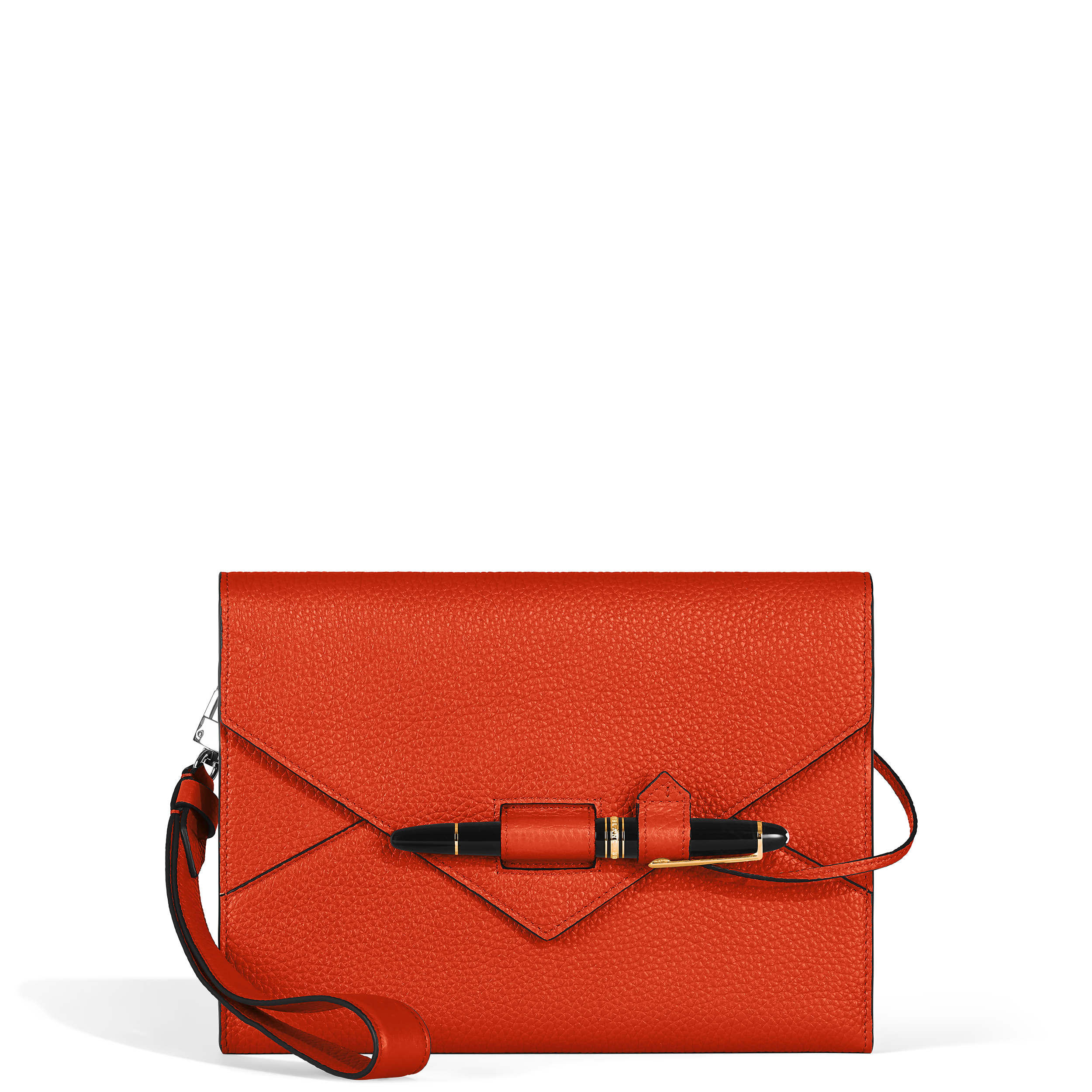 Montblanc - Envelope Medium Notebook Holder - Leather - Mb137125 - Notebooks   Tangerine