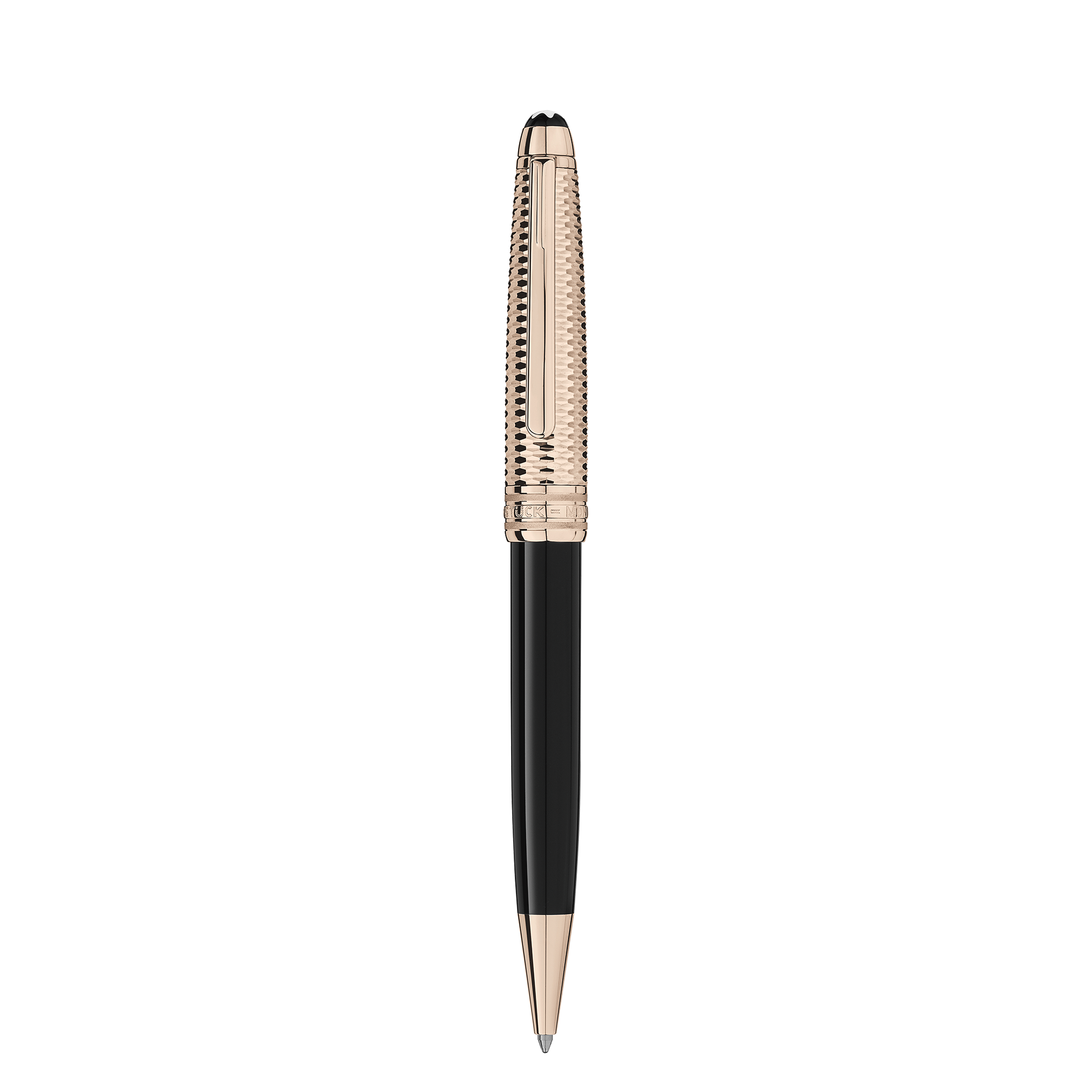  Montblanc - Bolígrafo Meisterstück Geometry Doué Classique - Negro - Metal/resina Preciosa - Mb132507 - Bolígrafos 