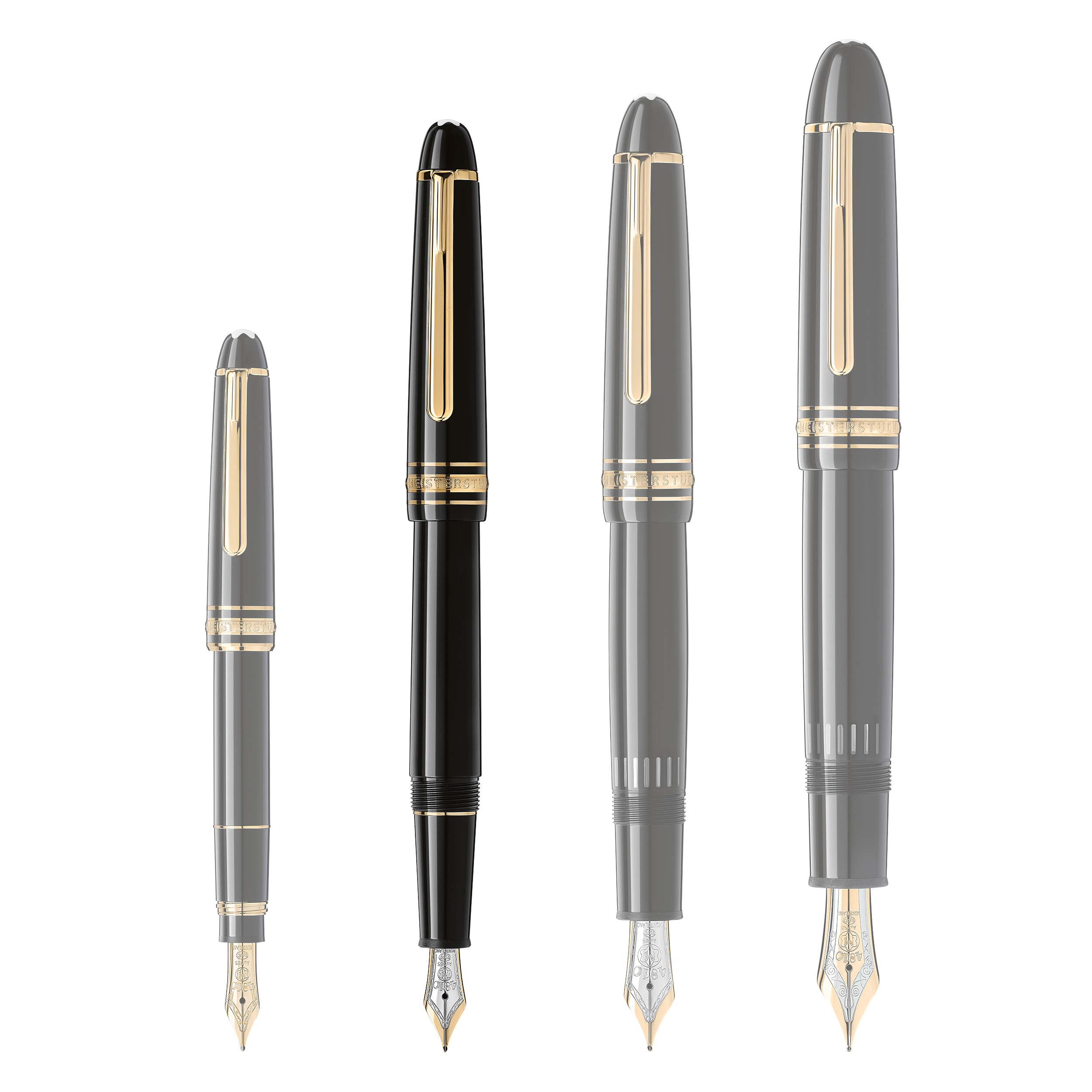  Montblanc - Vergoldeter Meisterstück Classique Füllfederhalter - Schwarz - Edelharz - Mb132462 - Füllfederhalter 
