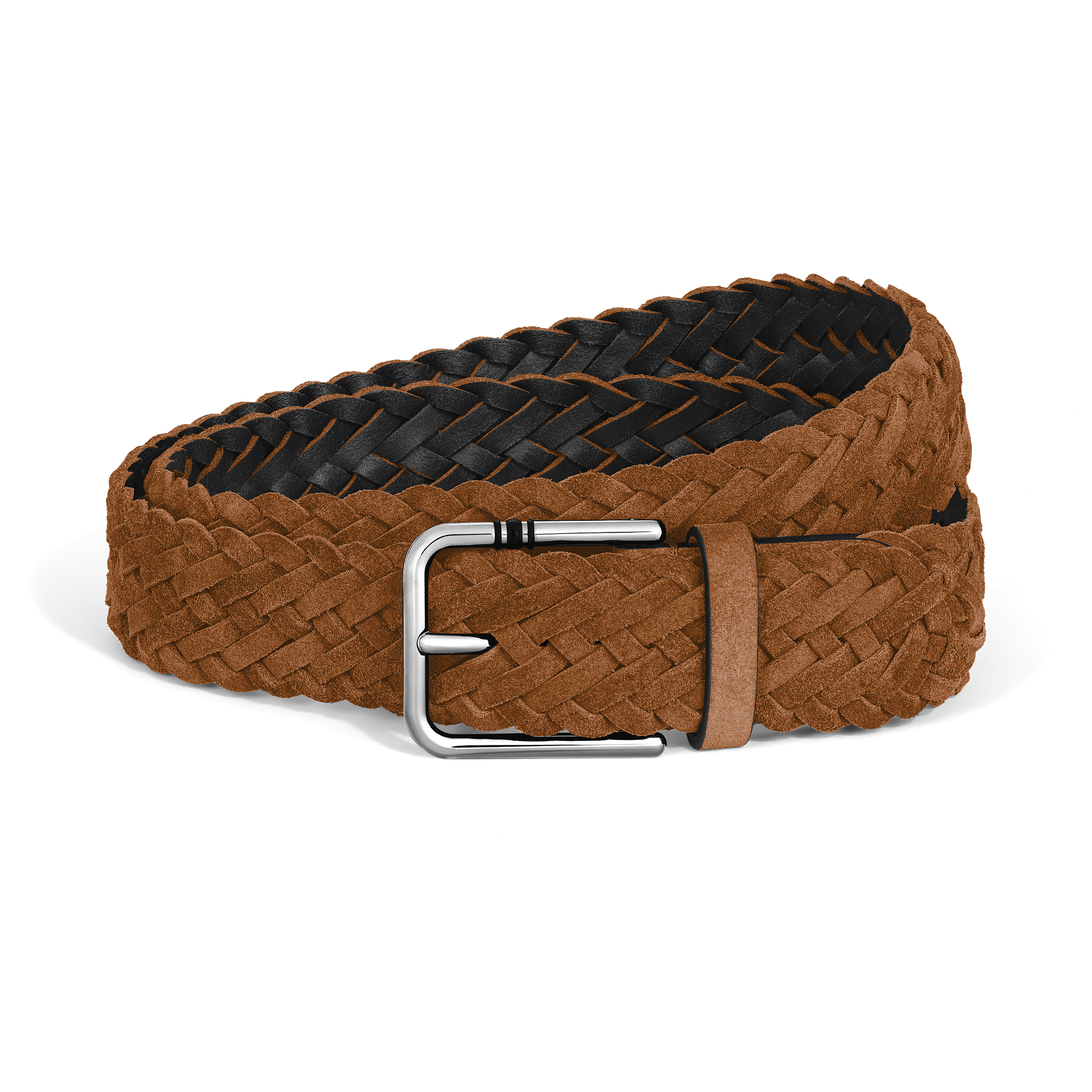  Montblanc - 35-mm-gürtel Aus Veloursleder Mit Quadratischer Meisterstück Schließe Xl - Karamell - Mb222271 - Gürtel 