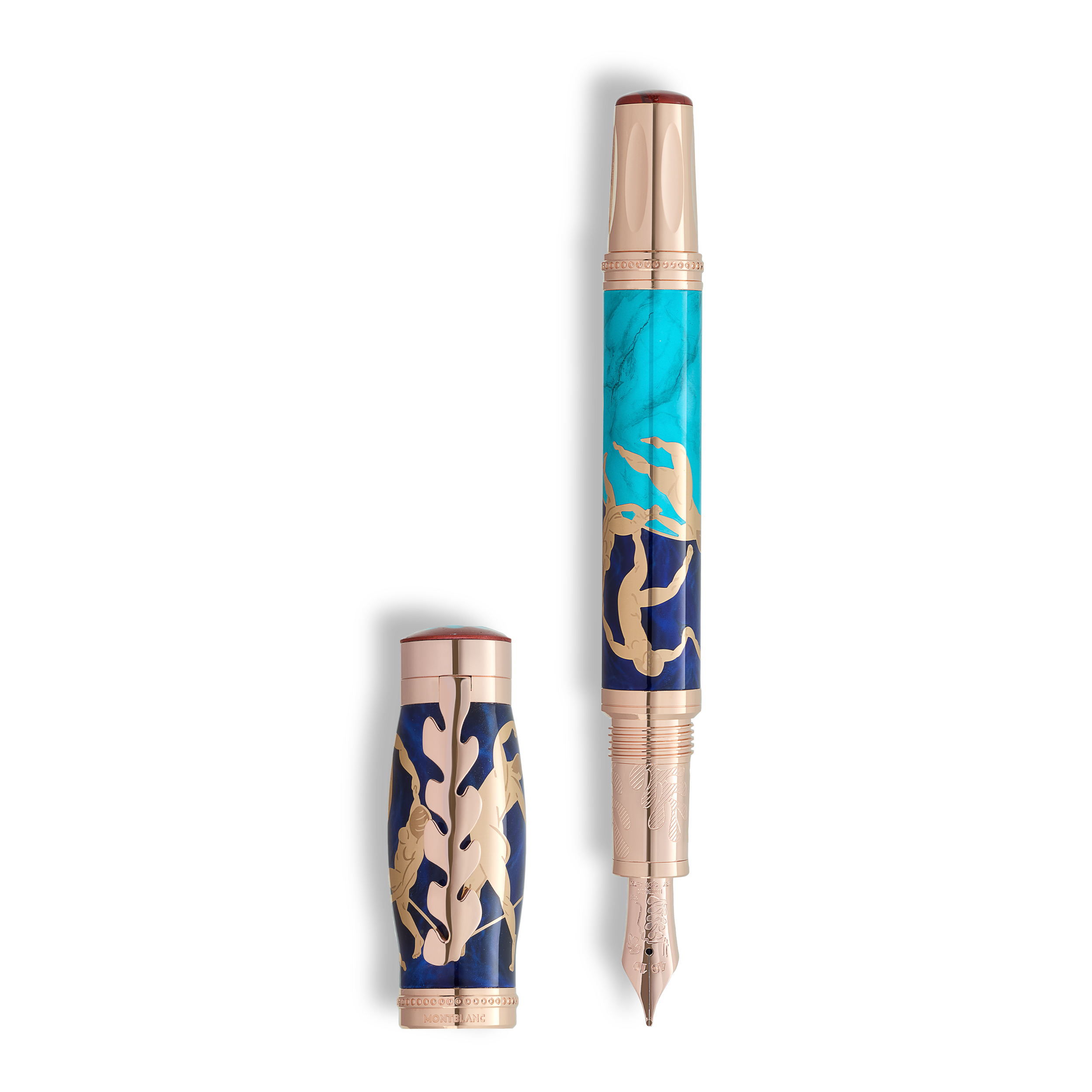 Montblanc - Masters Of Art Homage To Henri Matisse Limited Edition 96 Fountain Pen - Metal / Lacquer - Mb133398 - Fountain Pens   Blue