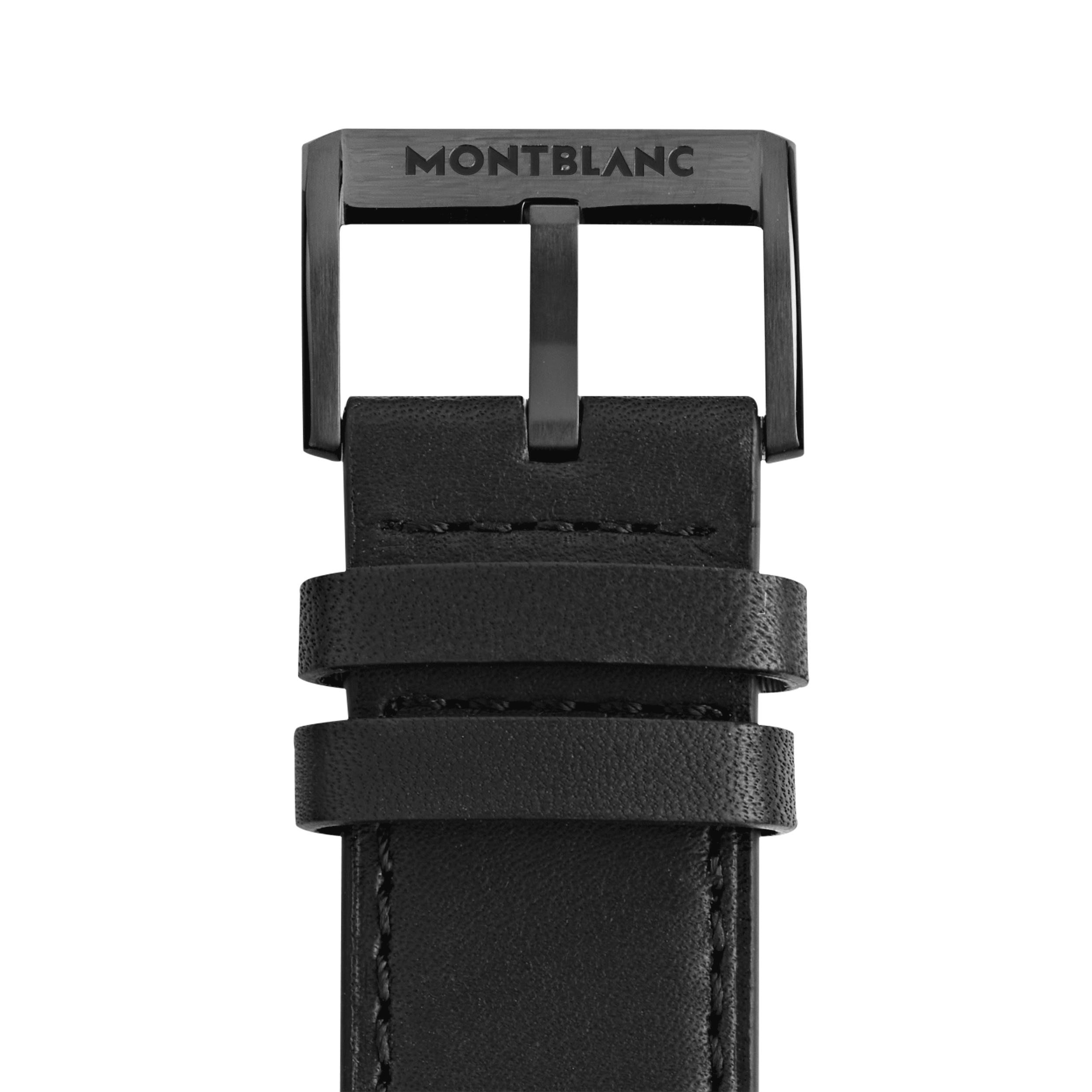  Montblanc - Schwarzes Kalbslederarmband Mit Schwarzer Dornschließe - Schwarz - Kalbsleder - Mb130732 - Smart Armbänder 