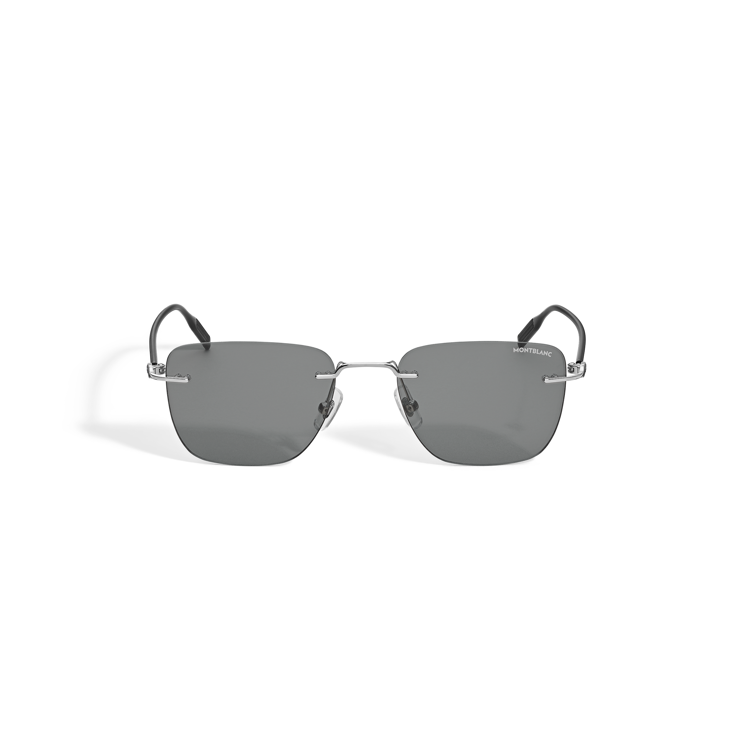 Montblanc - Squared Sunglasses With -Coloured Metal Frame - Mb137187 - Sunglasses Silver
