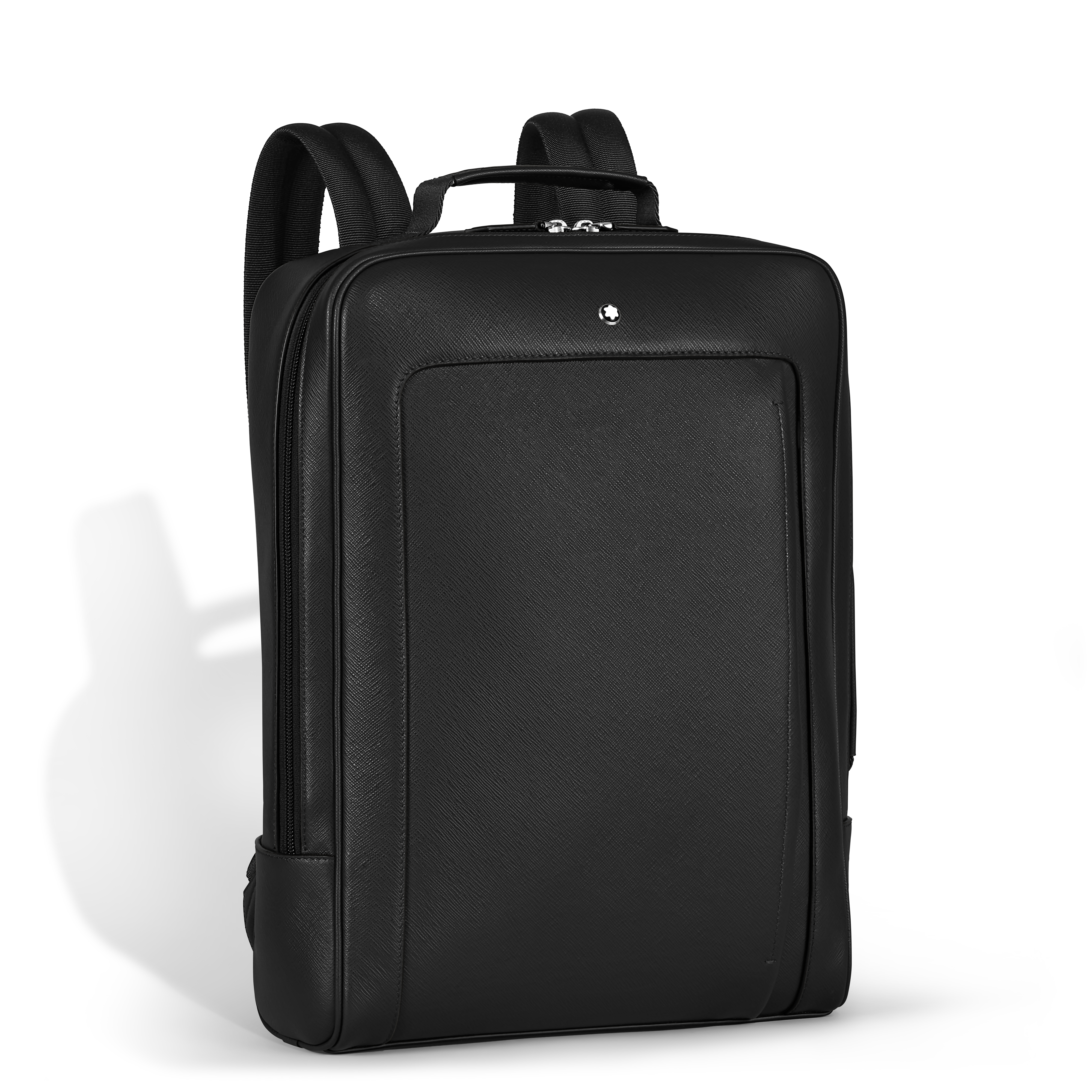  Montblanc - Rechteckiger Montblanc Companion Rucksack - Schwarz - Leder - Mb221550 - Rucksäcke 
