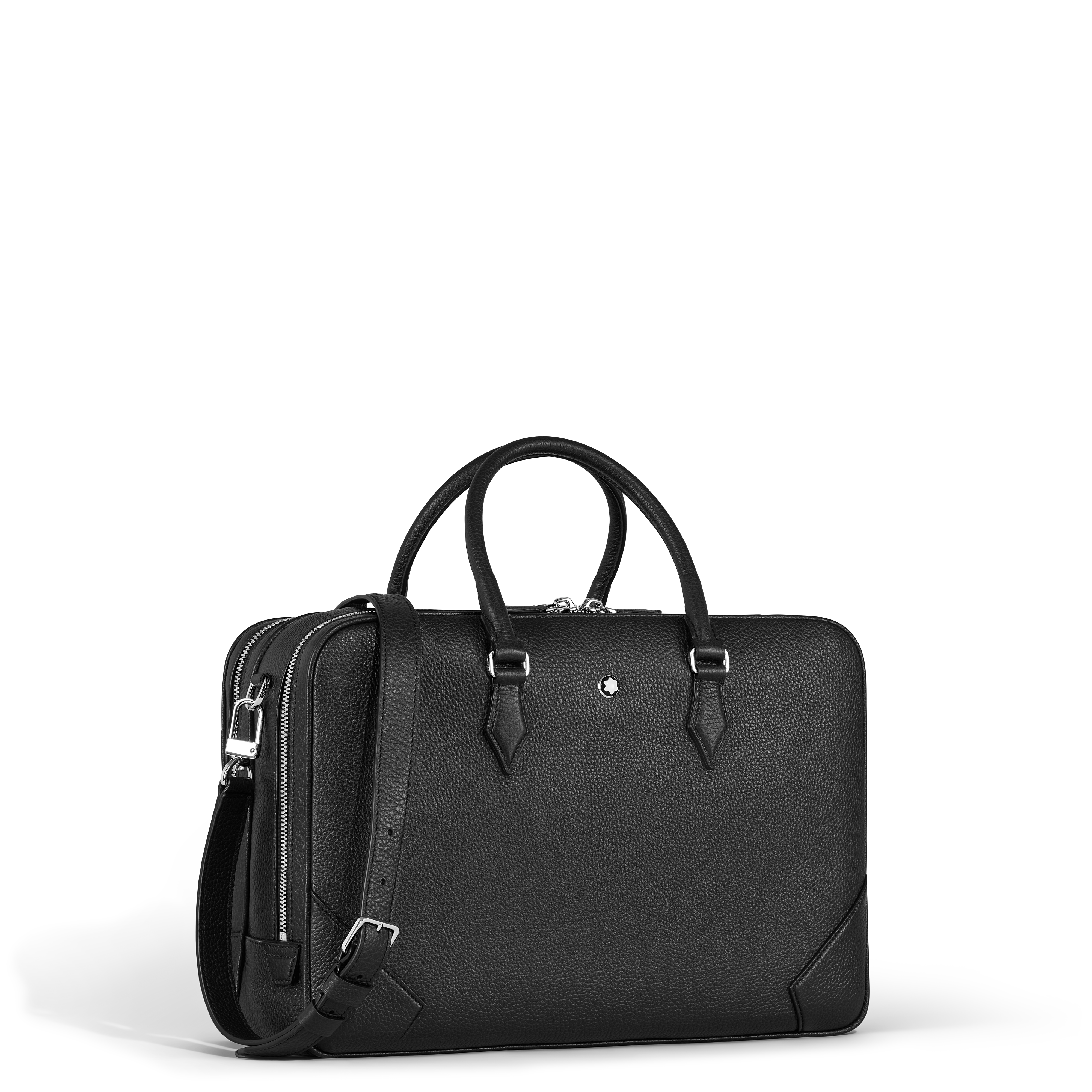  Montblanc - Portadocumenti Modello Grande In Pelle Con Grana - Nero - Pellame - Mb221251 - Portadocumenti 